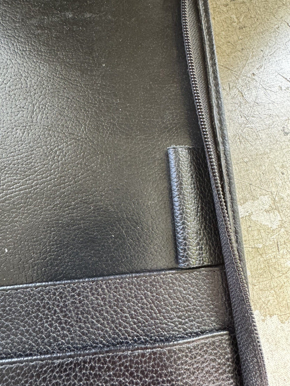Franklin Quest Black Verona Leather Zip Organizer Planner 7 Ring Classic Binder