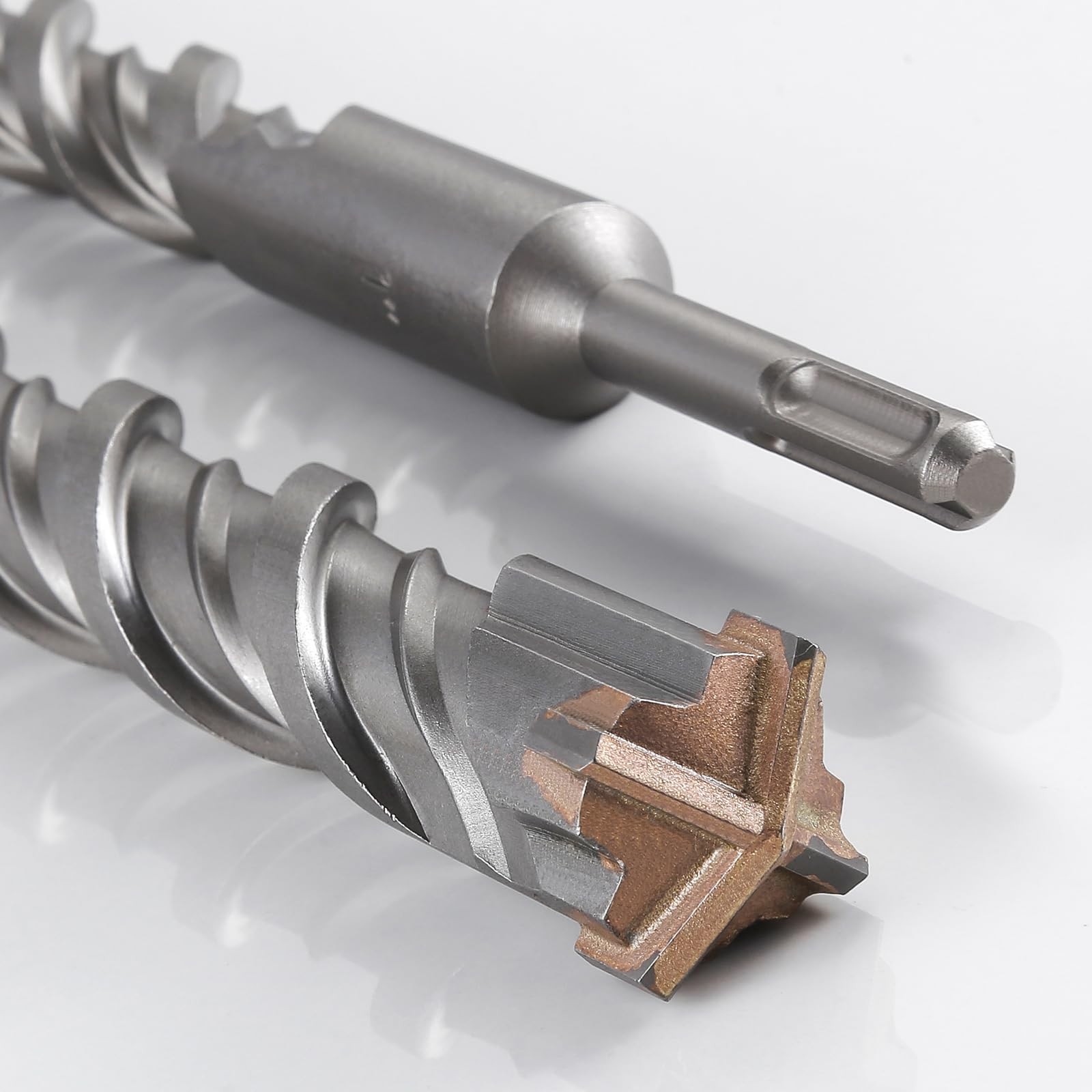 3 Pcs Long Concrete Drill Bit Set 1/4 Inch Cross Tip 10 to 12 Inch Masonry Kit