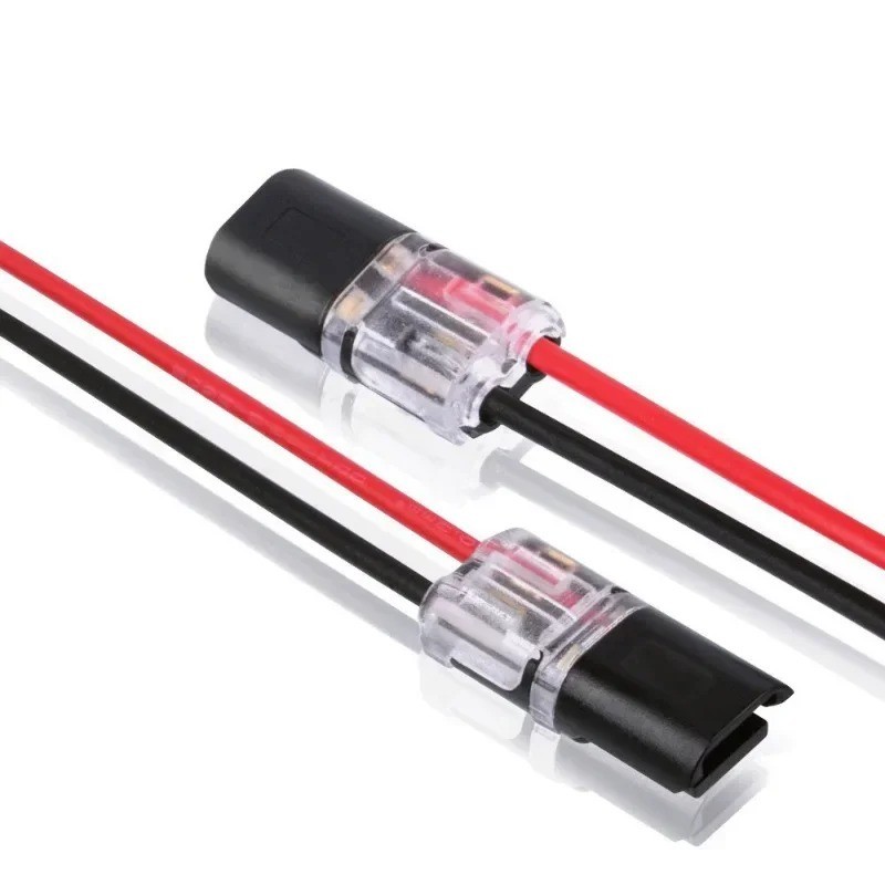 50 pcs Double-Wire Plug-in Connector, Cable Clamp with Locking Buckle, AWG 18-22