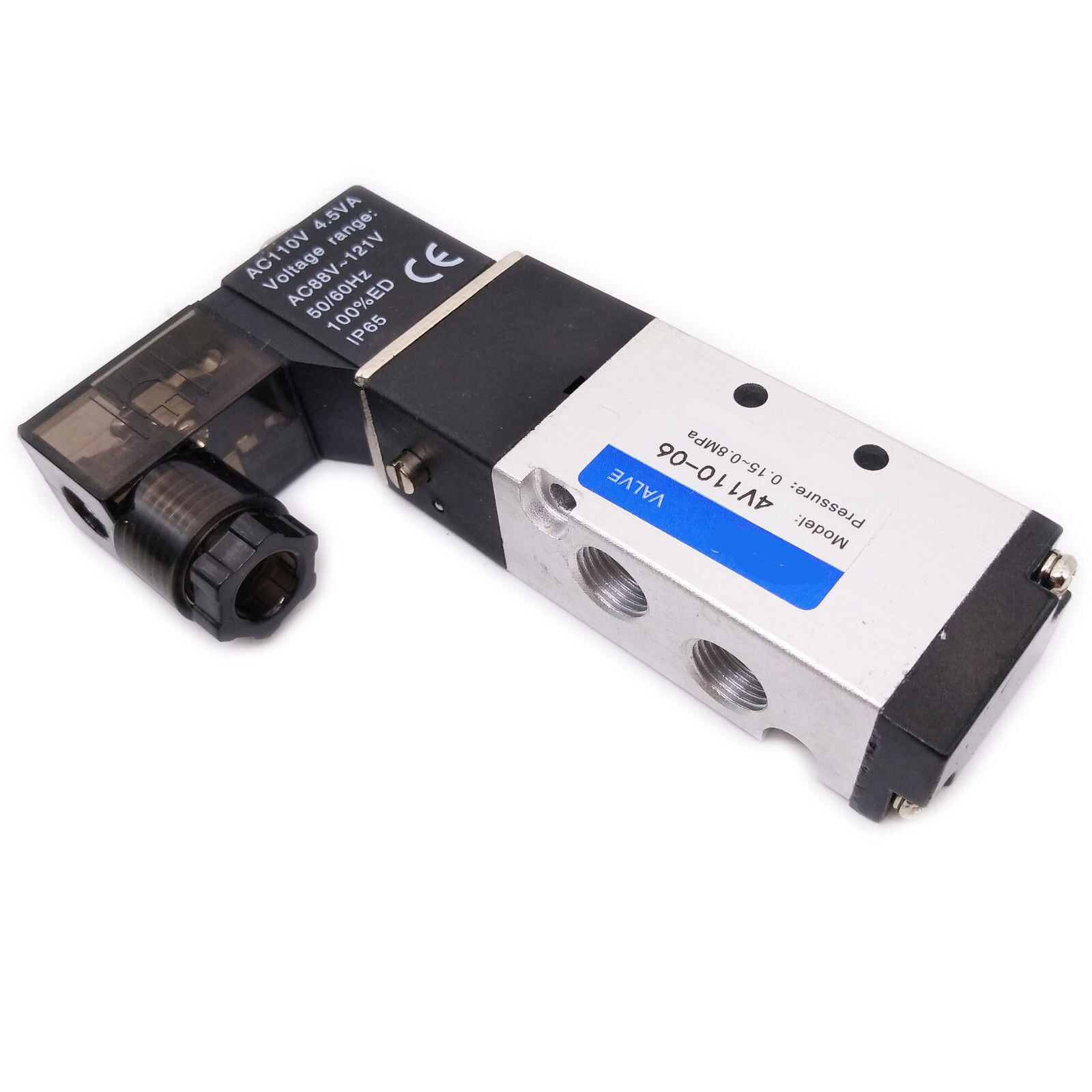 US Stock 4V110-06 AC 110V 5 Way 2 Position 1/8″ Pneumatic Solenoid Valve
