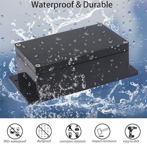 Waterproof Black Plastic Project Enclosure DIY Electrical Junction Box Dustproof