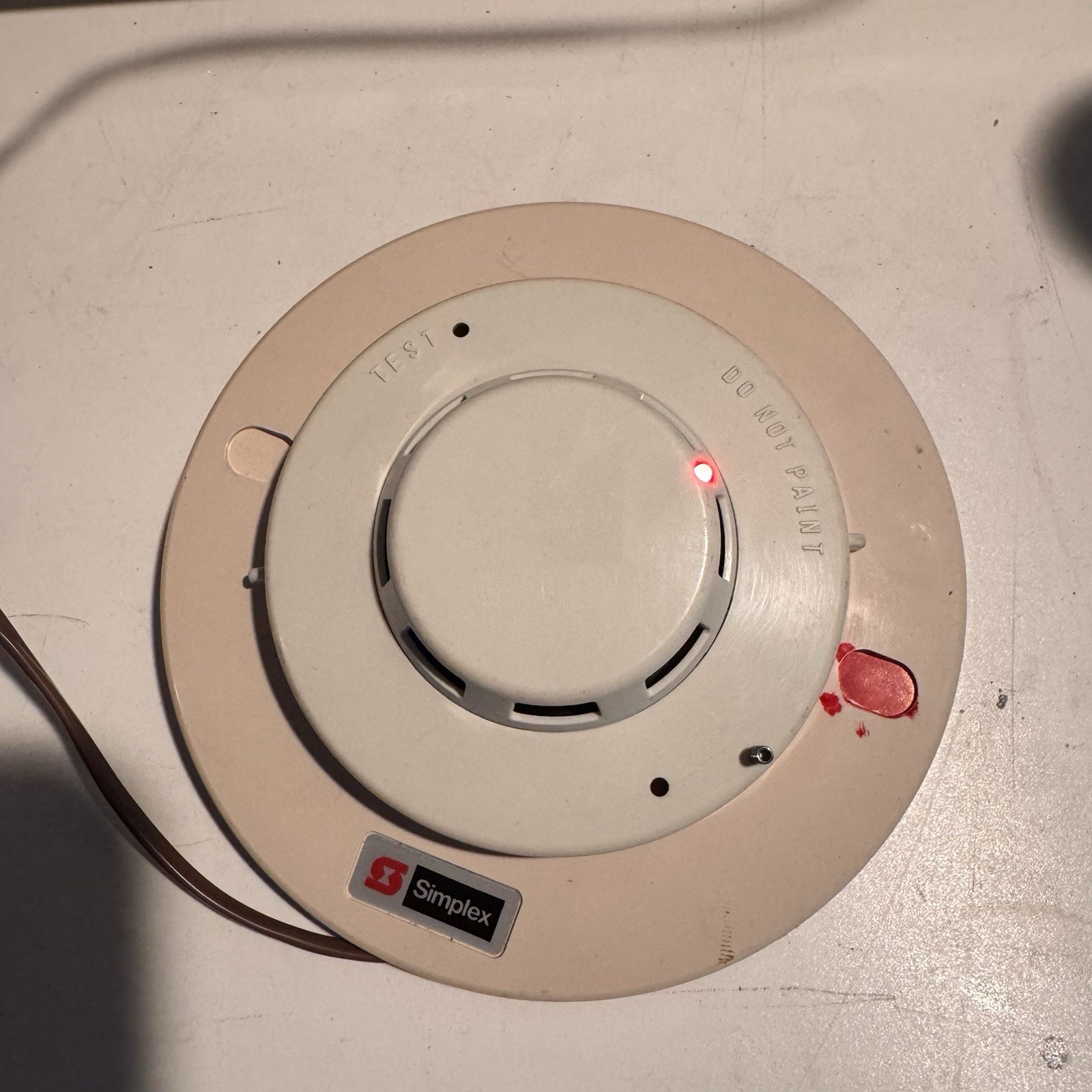 Simplex 2098-9201 Fire Alarm Photoelectric Smoke Detector Head TESTED & WORKING