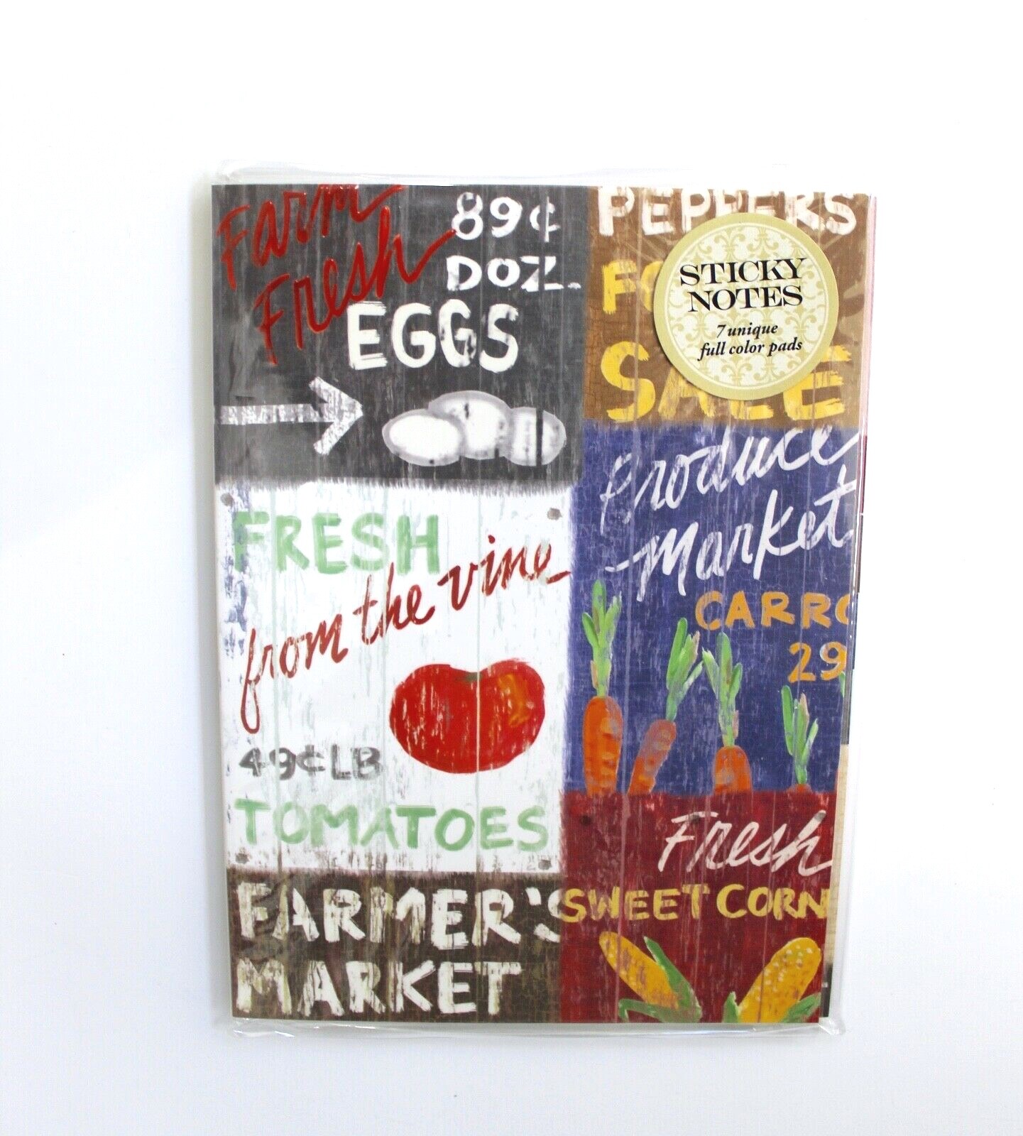 Punch Studio Farmer’s Market Sticky Note Set NWT