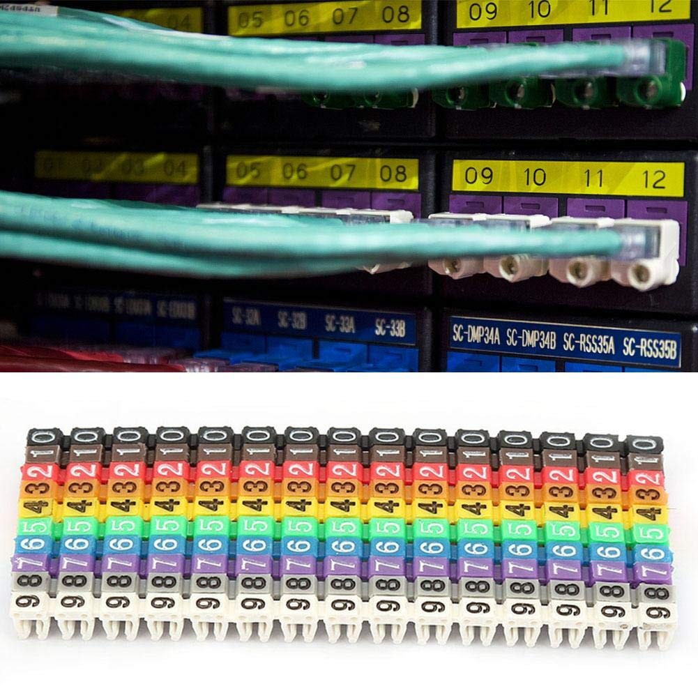 Clip On Wire Markers Wire Number Labels Colorful Cable Numbering Marker Tube For