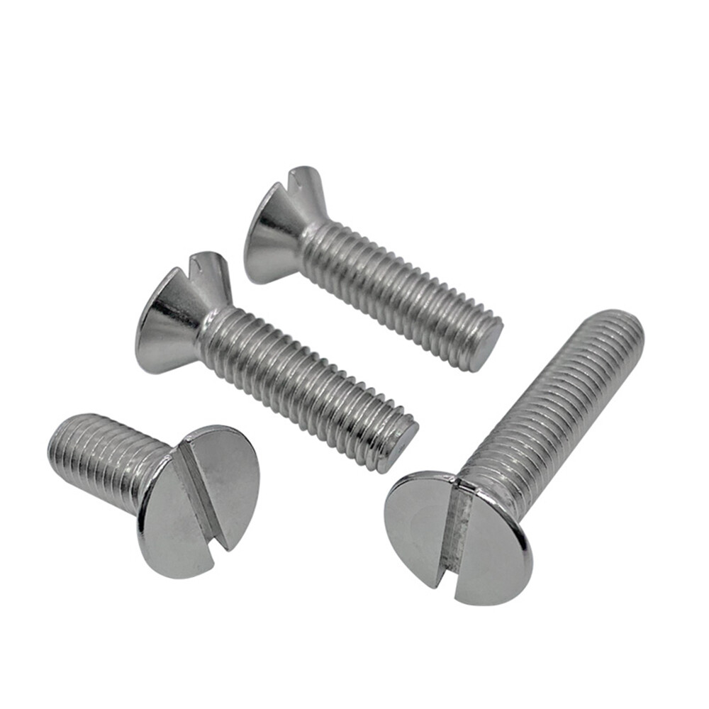 304 Stainless Steel Slotted Countersunk Flat Head Screws 0# 2# 4# 5# 6# 8# 10#