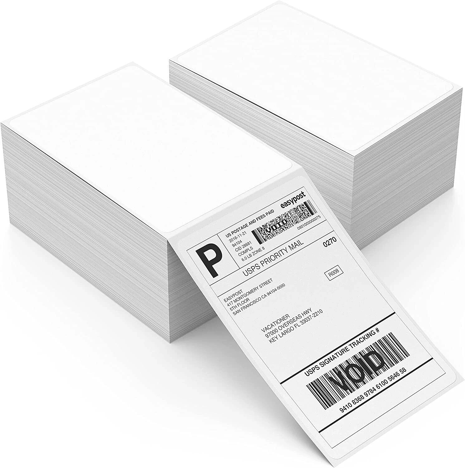 Fanfold 4″ x 6″ Direct Thermal Shipping Barcode Certified UPS Labels 500 – 2000