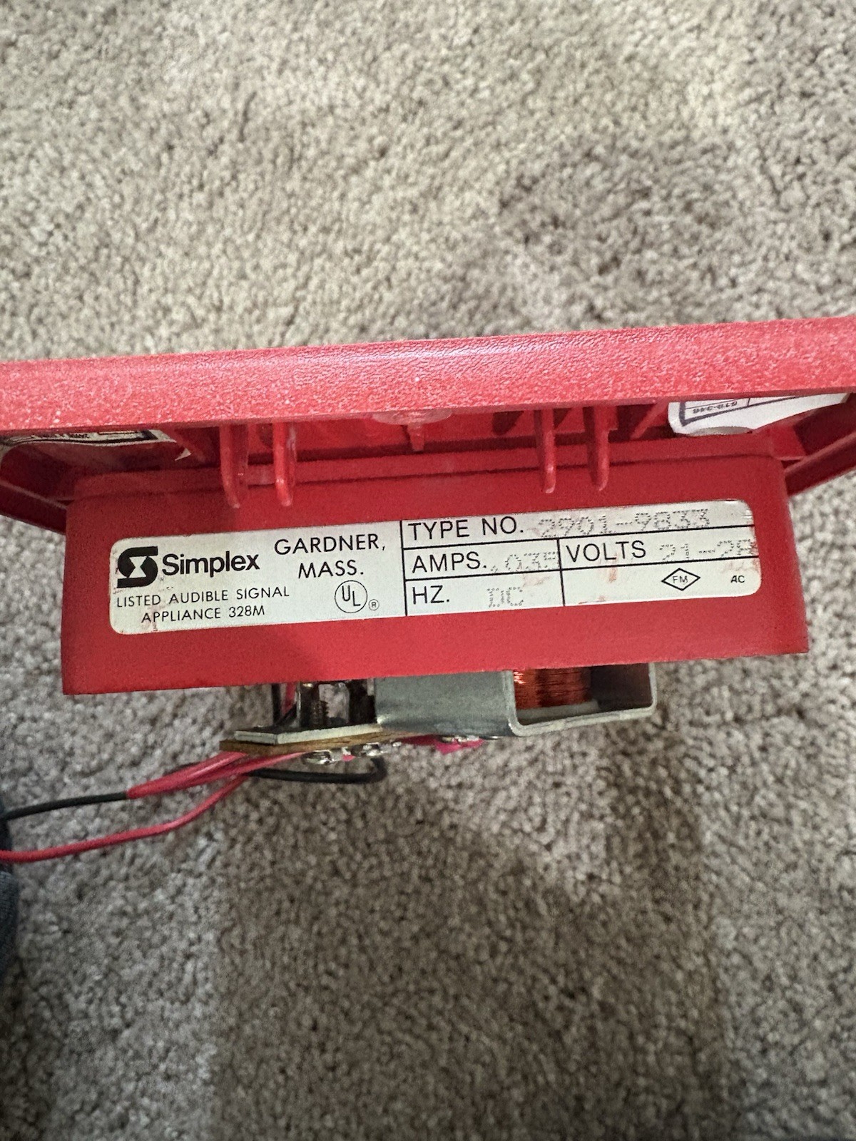Simplex 2903-9101 Strobe Plate with 2901-9833 Horn VERY CLEAN – TESTED