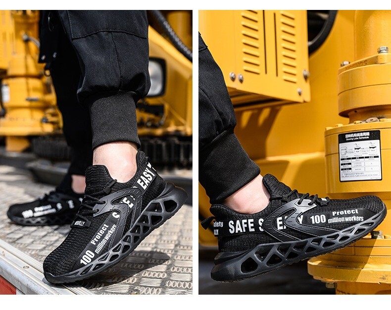 Safety Shoes Mens Work Shoes Steel Toe Cap Lightweight Walking Protective Shoes 311