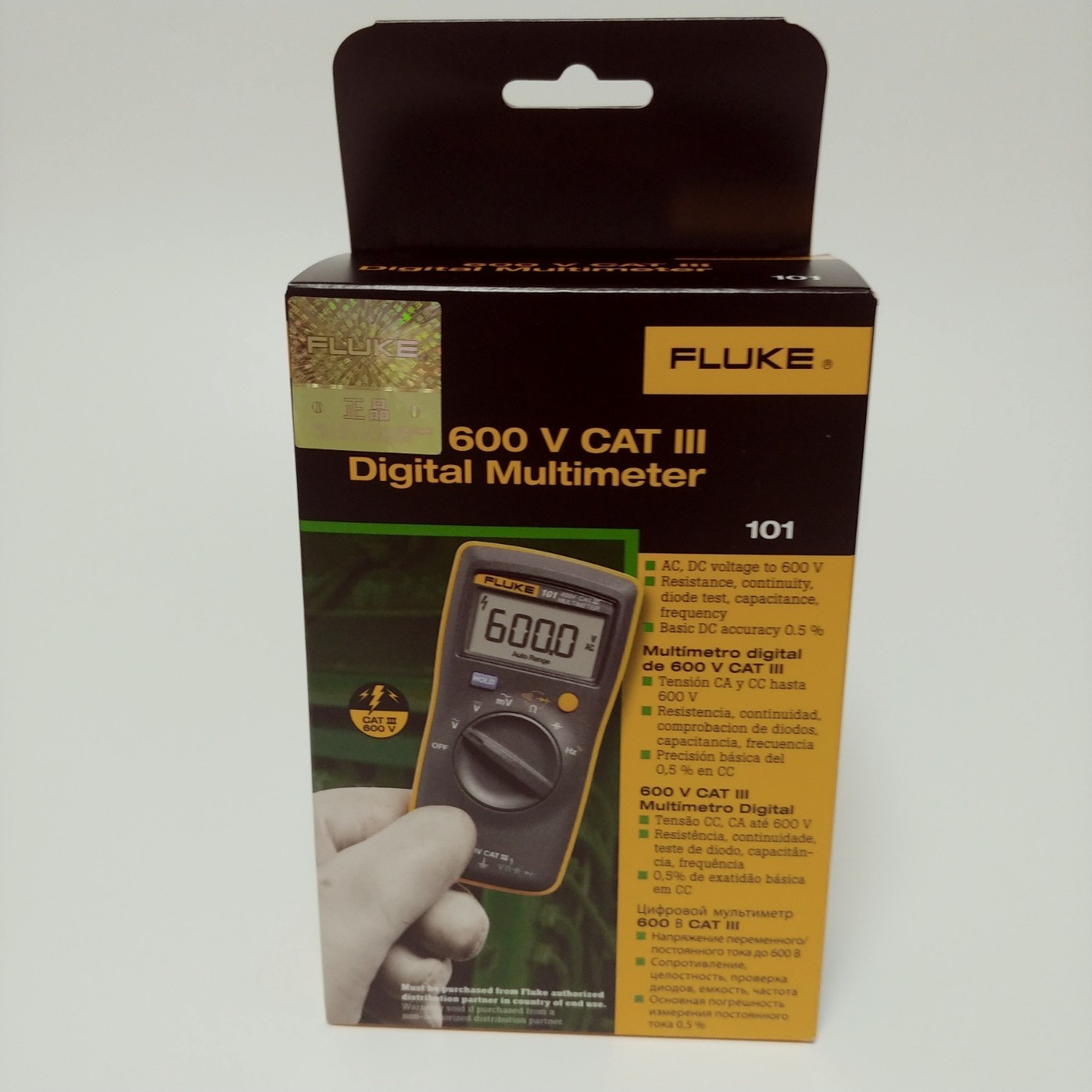 FLUKE 101 Digital Basic Multimeter Pocket Portable Meter AC DC Volt Tester