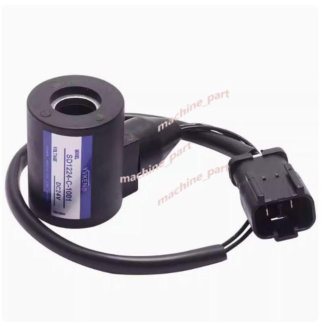 Walking brake solenoid valve coil 24V Fit For Komatsu PC60-7 120 200-6 Excavator