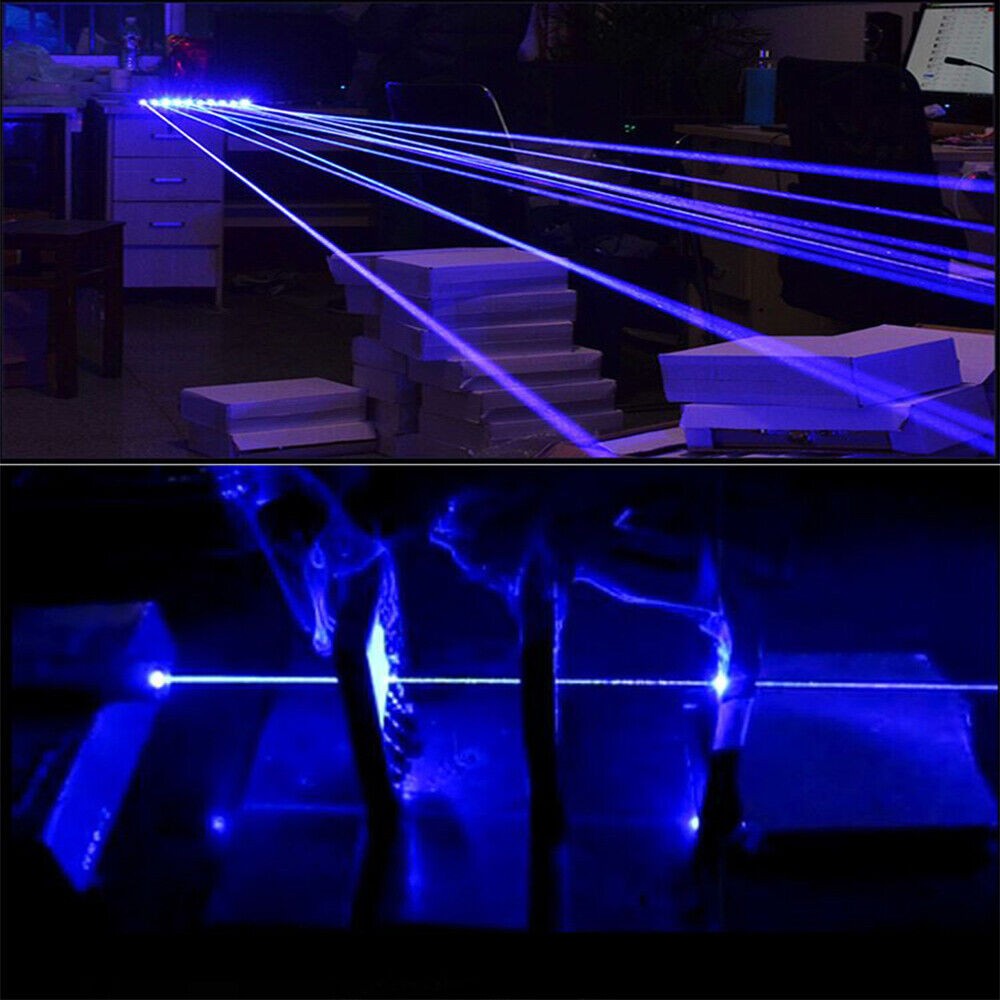 450nm Blue Laser Pointer Pen Visible Beam Light Zoom Focus Lazer New