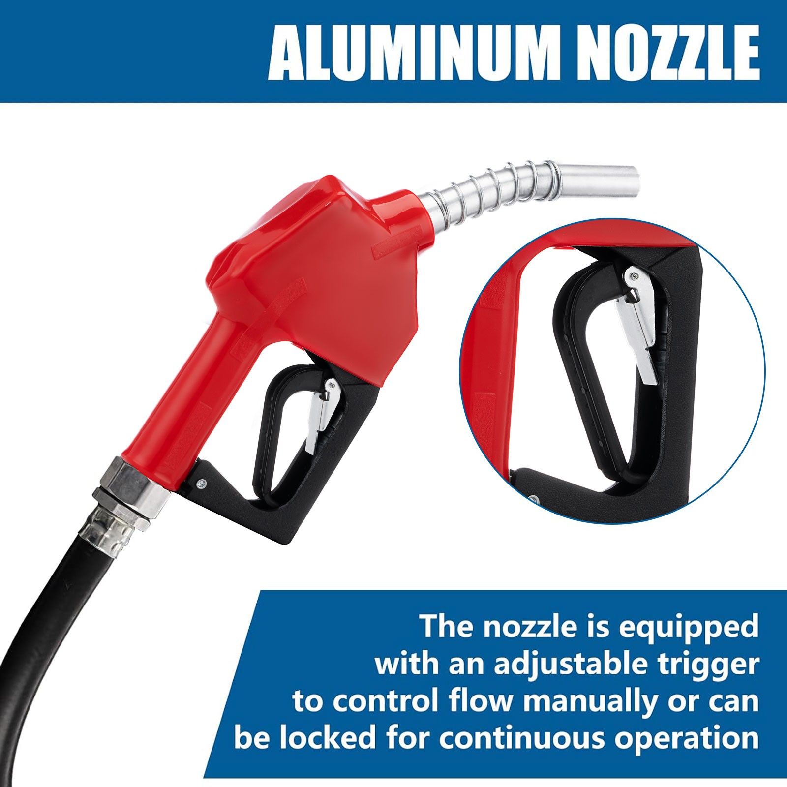 110V Electric Diesel Oil Fuel Transfer Pump w/ Meter with 13′ Hose & Nozzle Kit