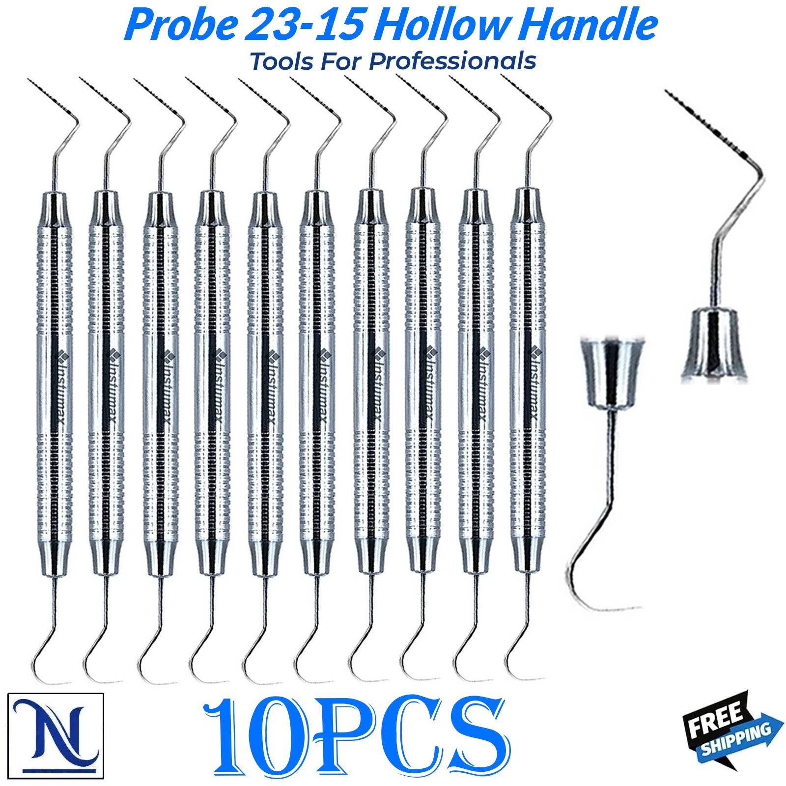 Dental Explorer 23/UNC 15 Probe – Double Ended Tool with Color Marks, Examine