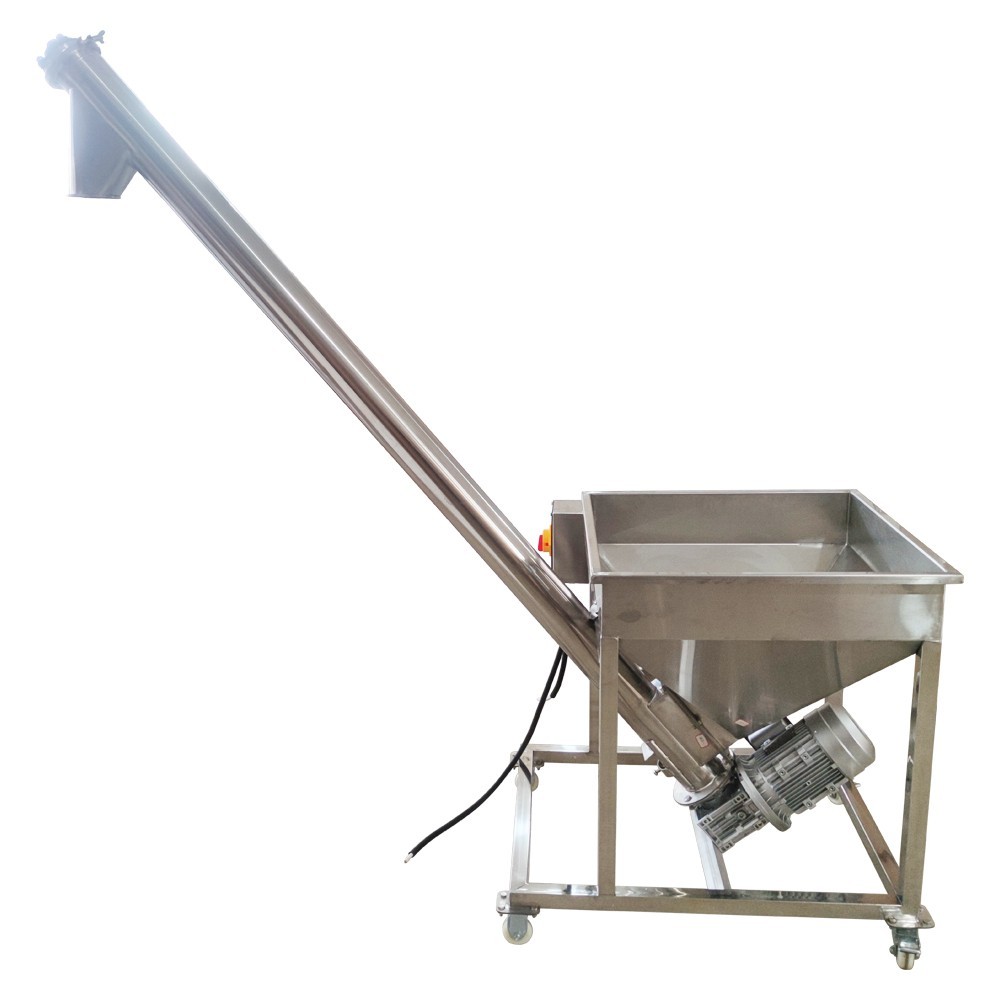 220V Screw Type Automatic Feeding Machine Movable Industrial Auger Conveyor