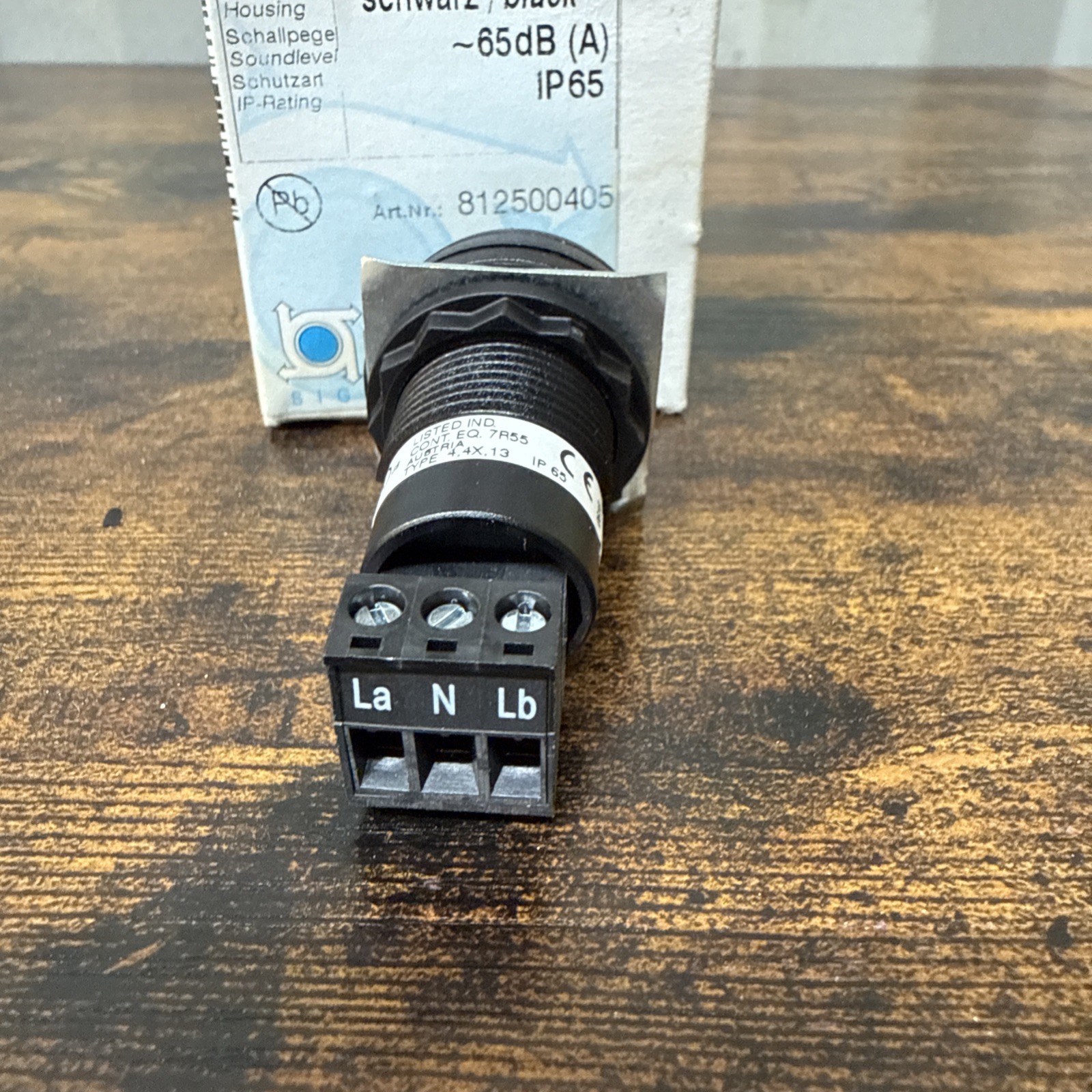 Auer Alarm Panel Mount Buzzer 12-24V AC/DC ~65dB (A) IP65