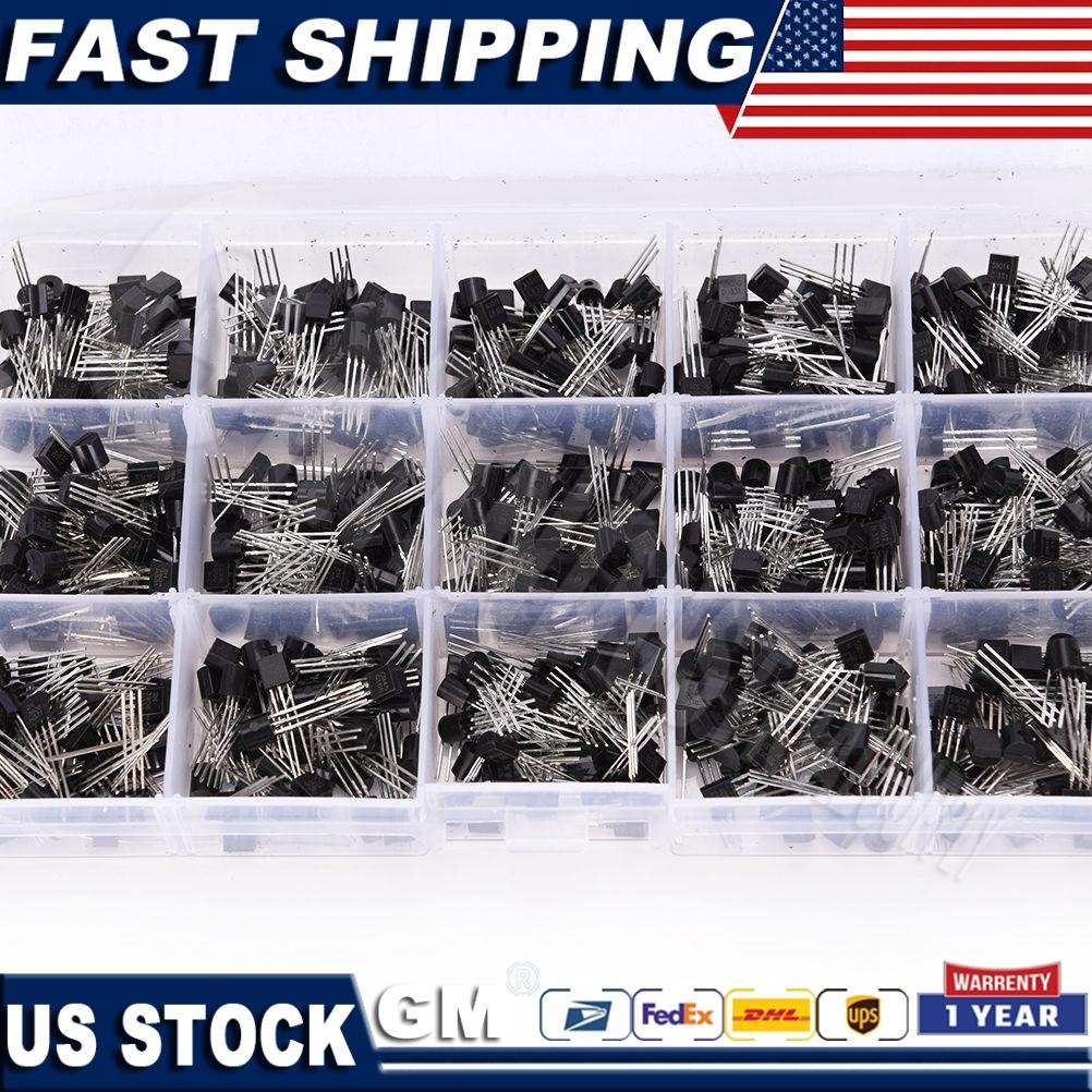 TO-92 Assortment NPN PNP DIY kit 15 value 600pcs Transistor