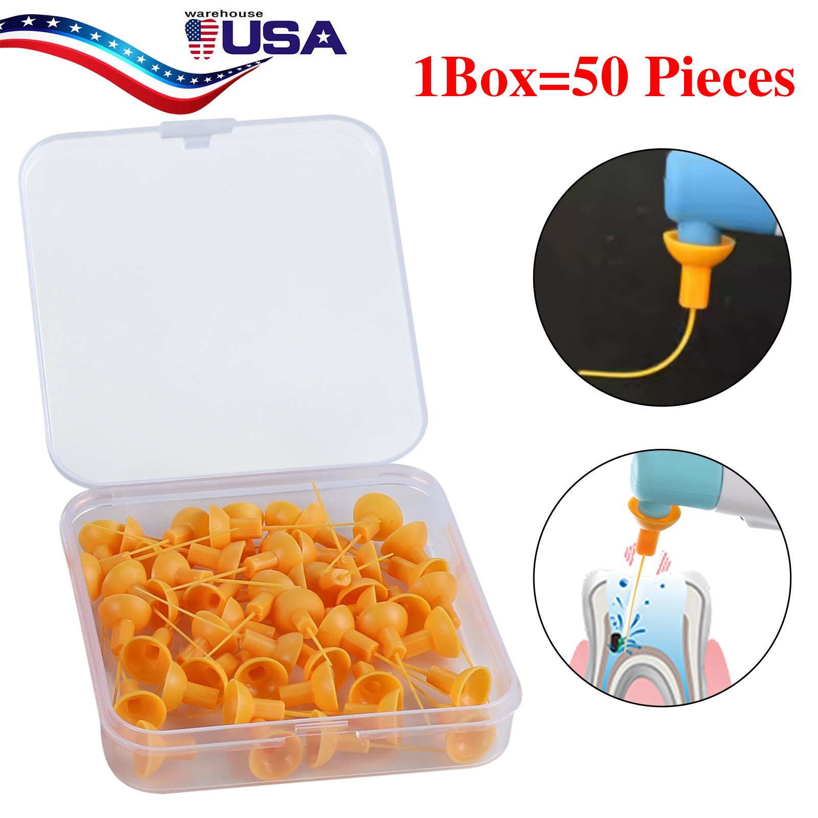 Dental Endo Activator Tips Sonic Irrigator Tip Root Canal cleaning 50 Tips/Box