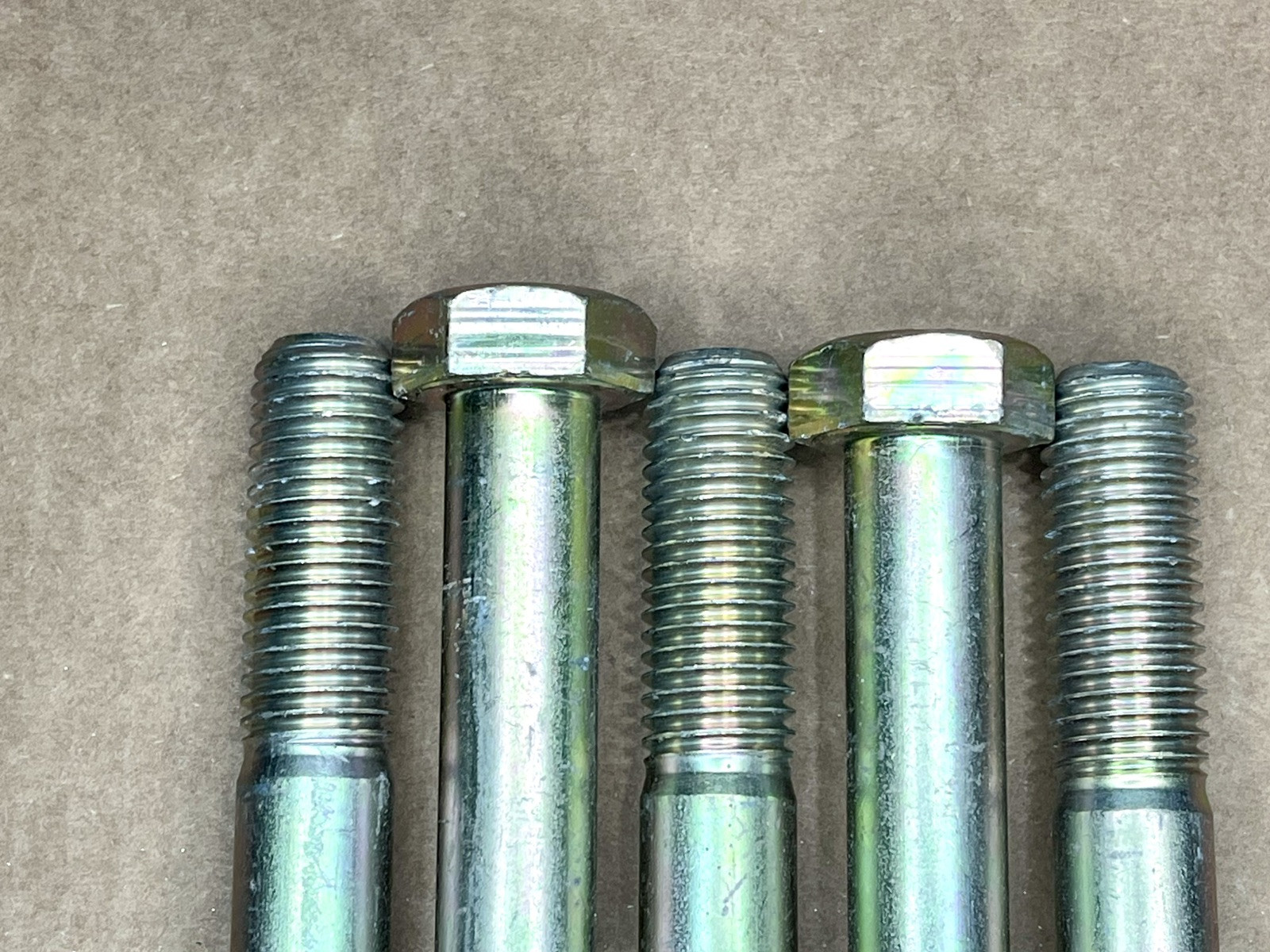 3/4-10 X 12” Hex Head Cap Screws Grade 8 Steel Zinc Yellow Plated Coarse Thread