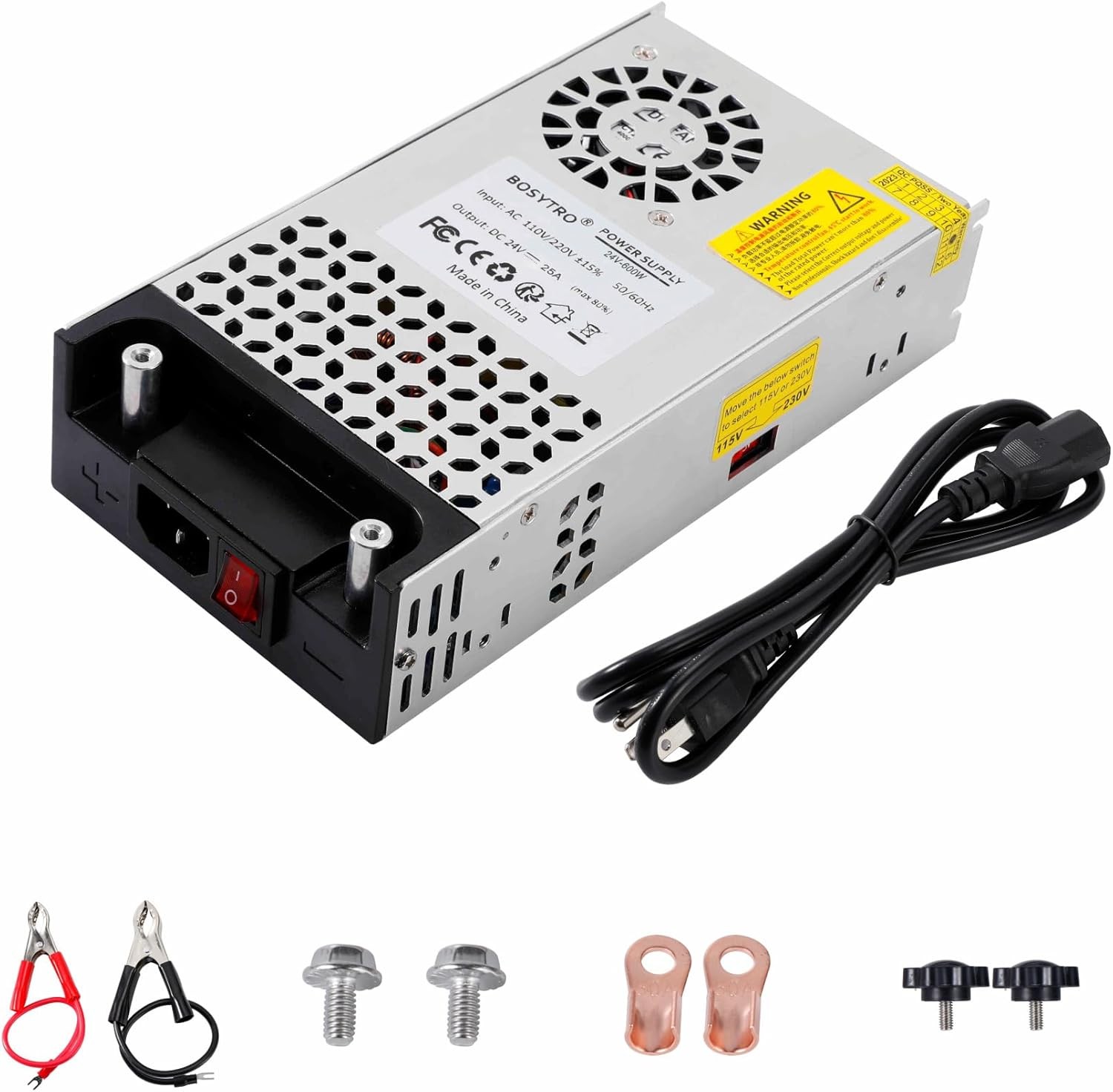 24V DC Power Supply 600W 25A Switching Power Supply Adapater 120vac to 24vdc Tra