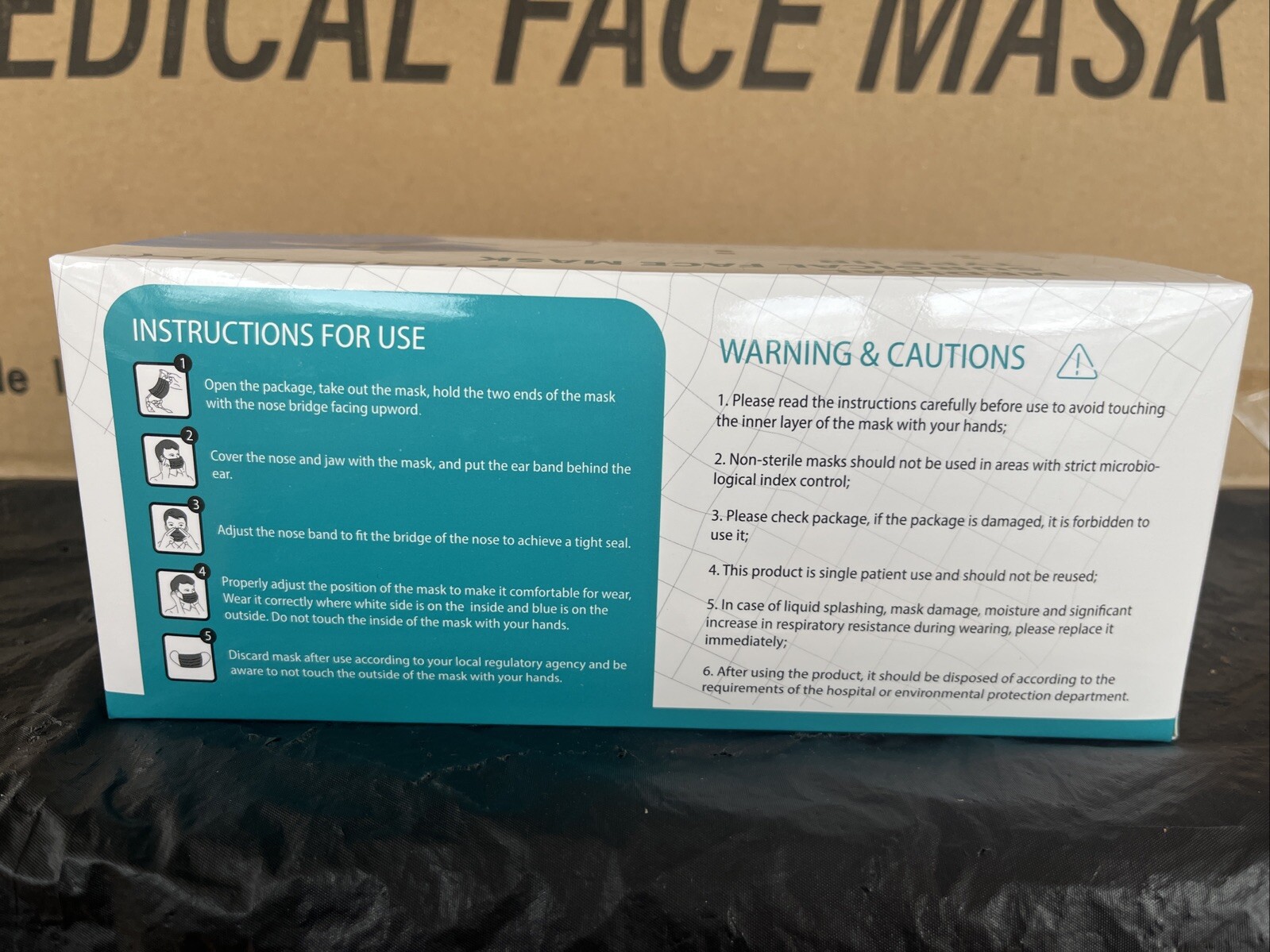 Bulk Lot 3-ply Ear Loop Disposable Face Masks, Case of 40 Packs, 2000 Pcs, NEW!
