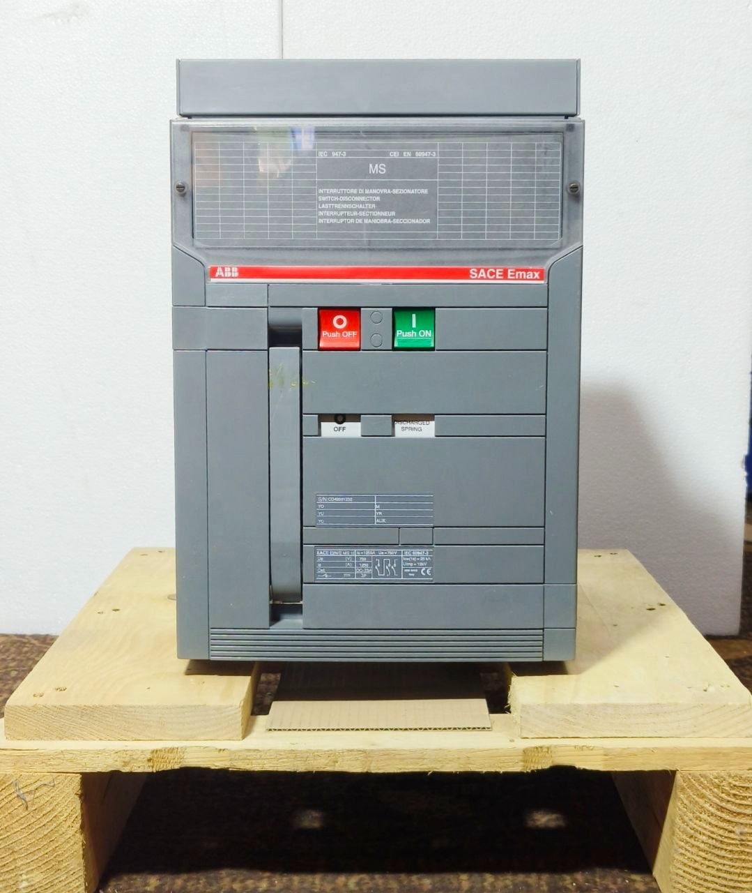 NEW🆕 ABB SACE EMAX E2N/E MS 1250A DC 3P DISCONNECT SWITCH CIRCUIT BREAKER