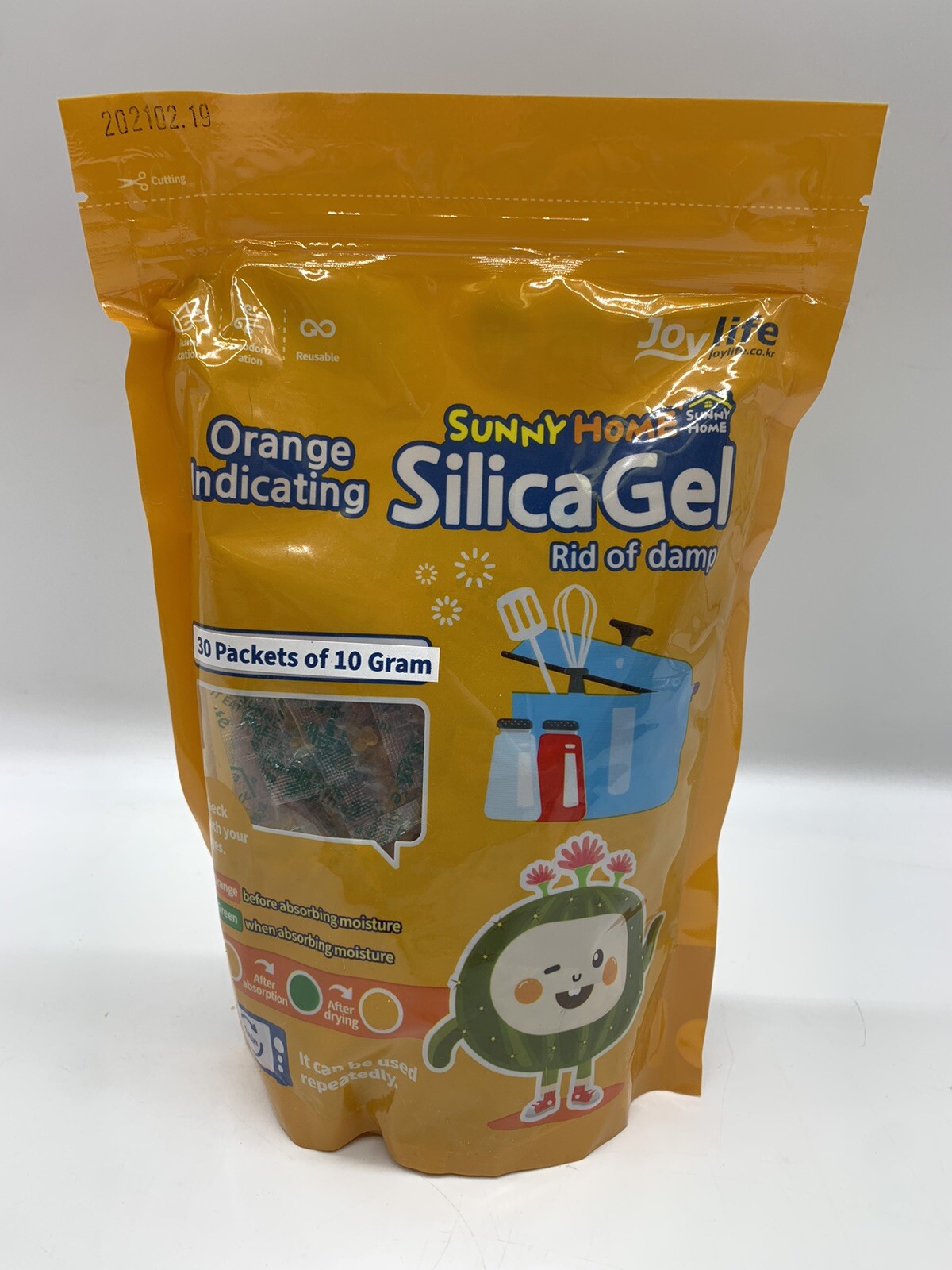 Sunny Home 30 Packs of 10 Gram Orange to Dark Green Silica Gel Rid Of Damp