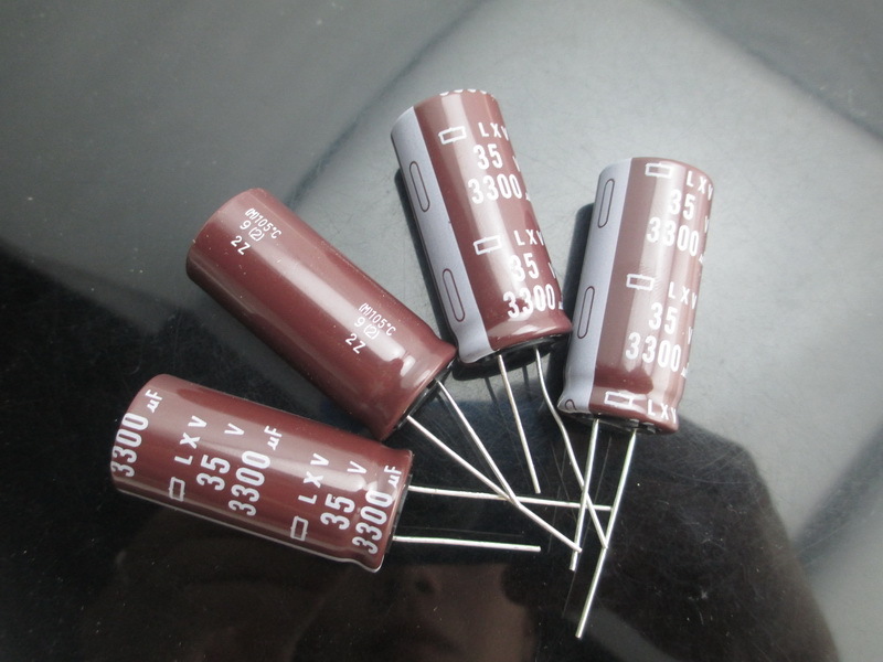 20pcs NCC Nippon LXV 3300mfd 35v 3300uf long life electrolytic Capacitor 18*40mm