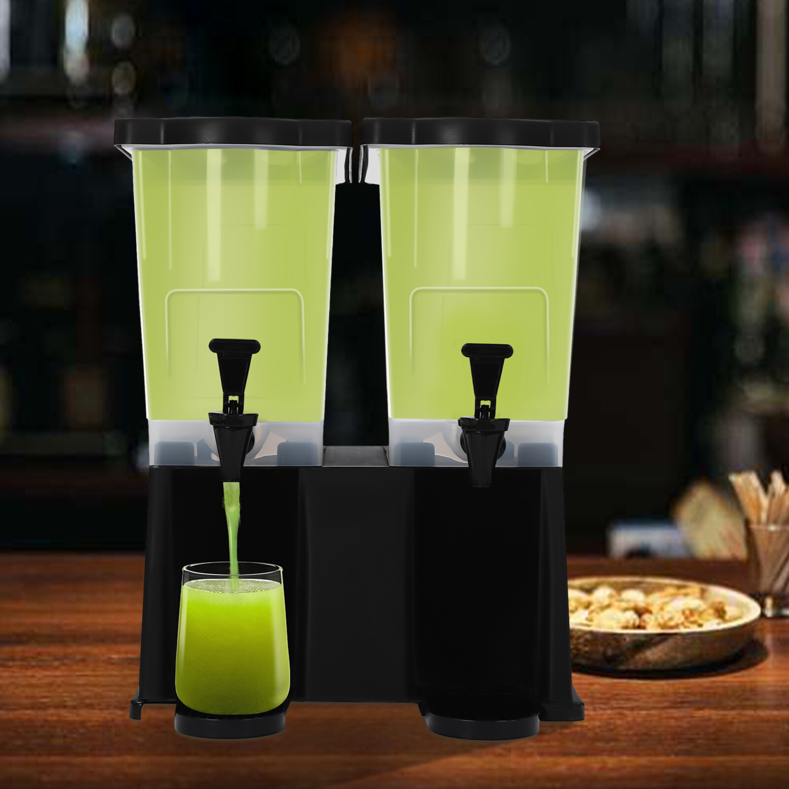 5.81 Gallon Beverage Dispenser Commercial Drink Dispenser 22L Double Tank Juice