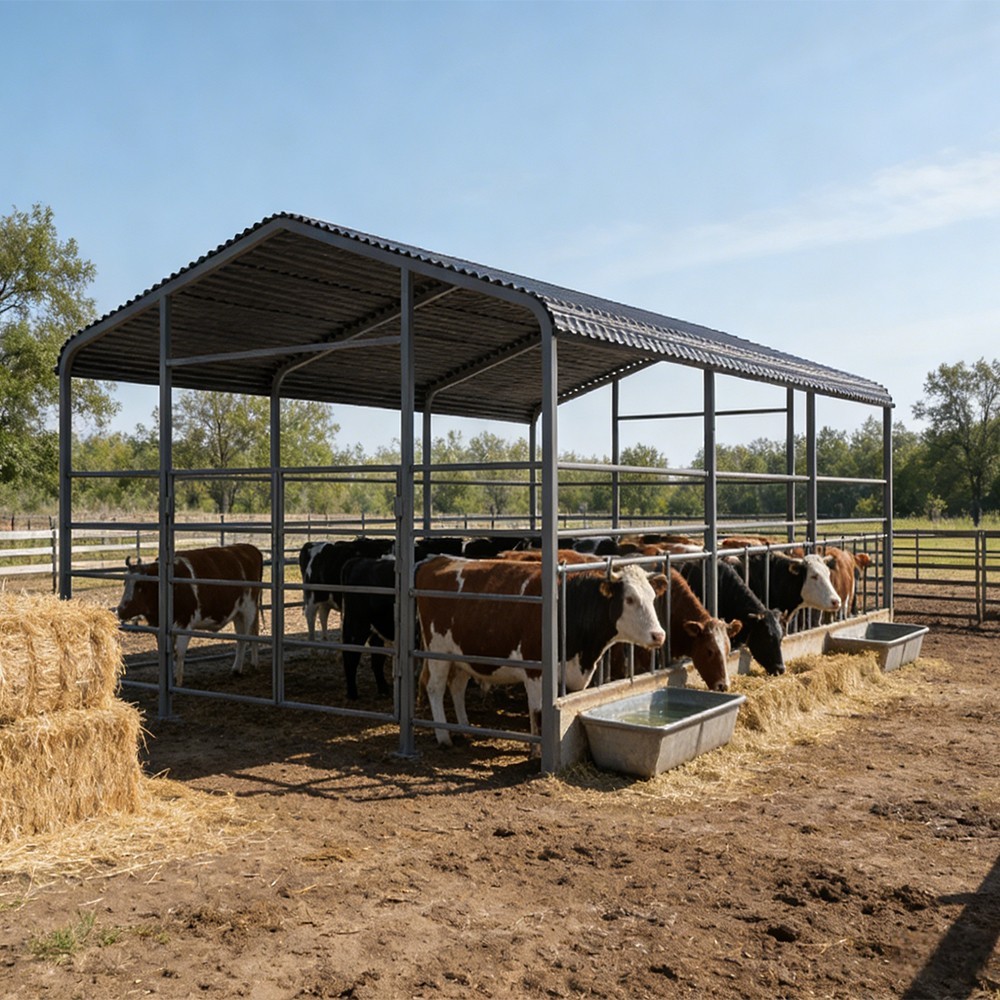 13×20 ft Heavy Duty Galvanized Steel Livestock Shelter Farm Animal Corral Shed