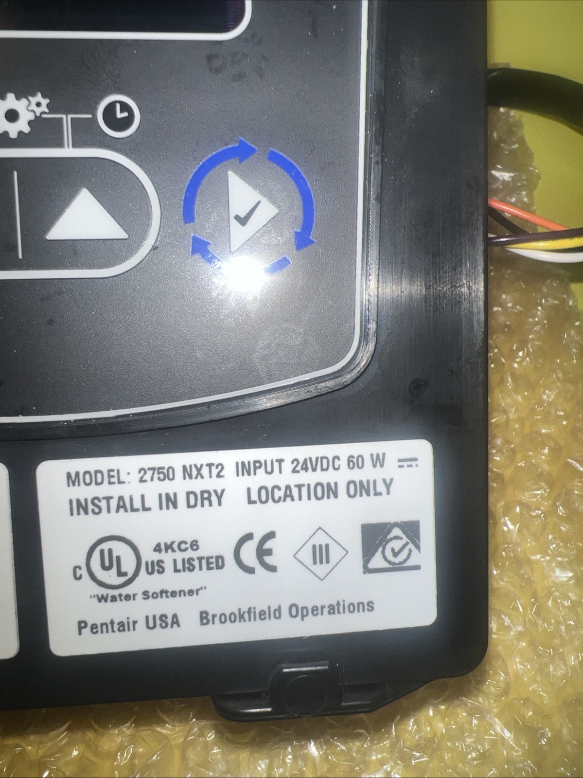 Pentair Fleck Model: 2750 NXT2 6060HzTimer Assy, PPN 62115, Rev D New/No Box