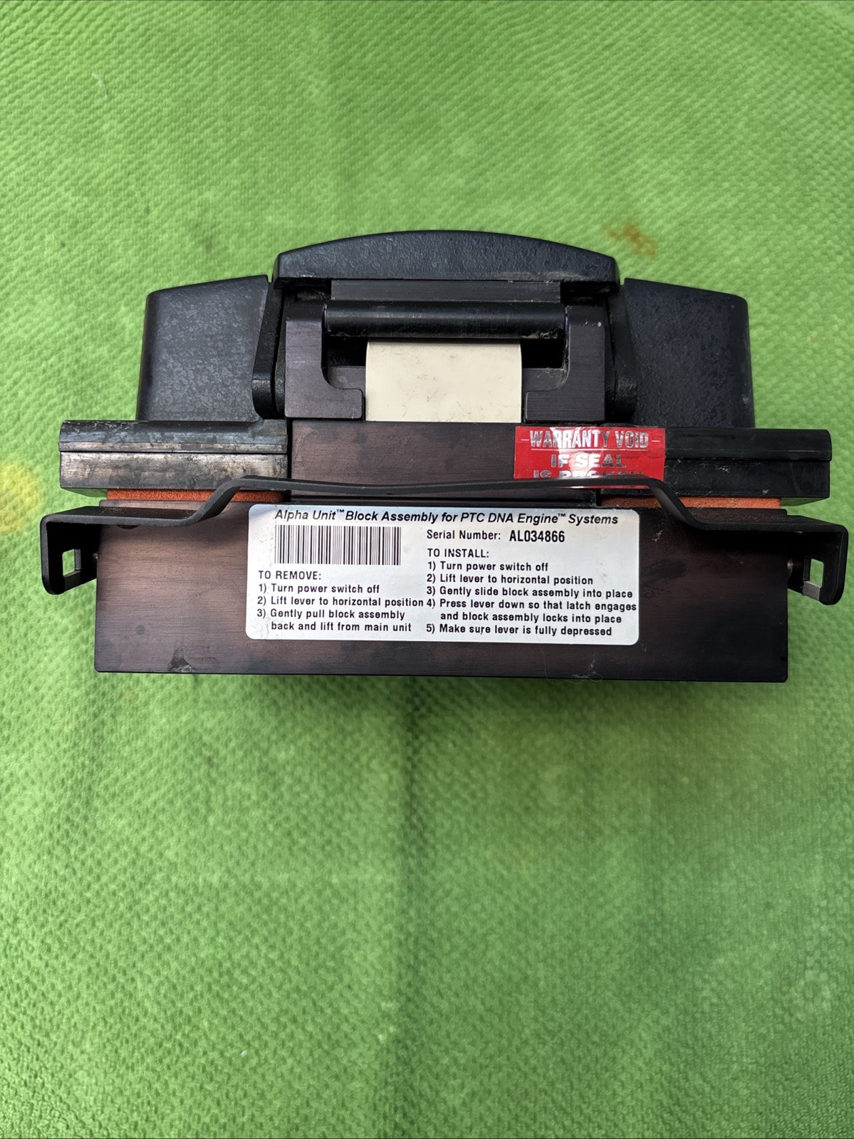 Bio-Rad MJ Research Alpha Unit Block Assembly AL034866 96-Well PTC DNA Engine