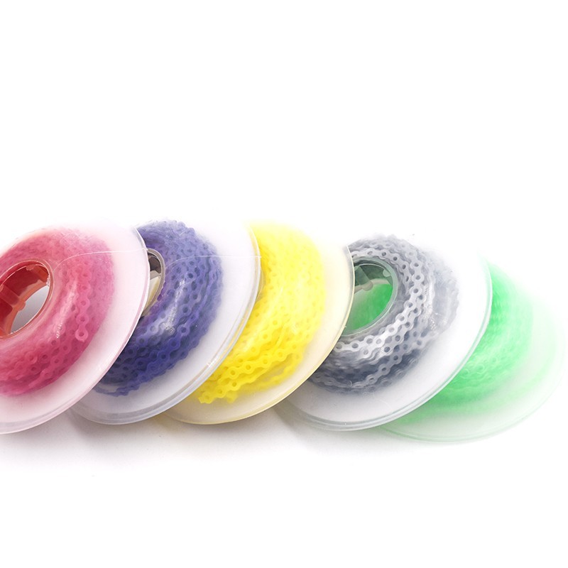 Dental Orthodontic Power Chains Elastic Rubber Braces Bands Short/Long/Close