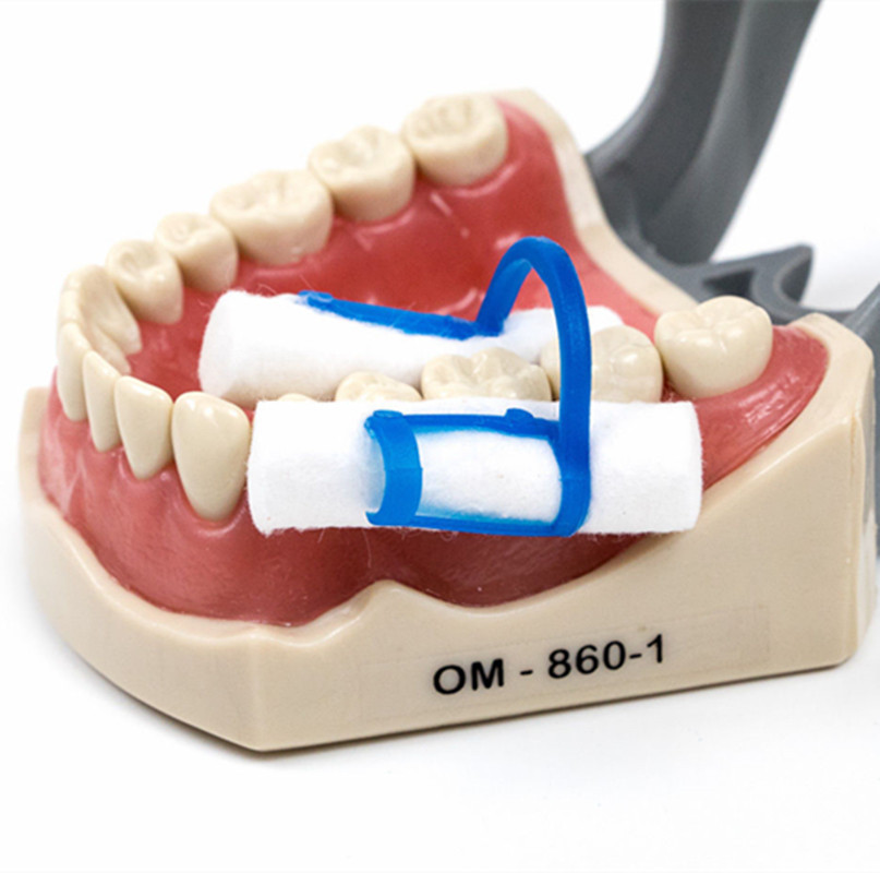 20 Pcs/Bag Cotton Roll Holder Disposable Blue Clip Dental/Dentist Clinic Holder