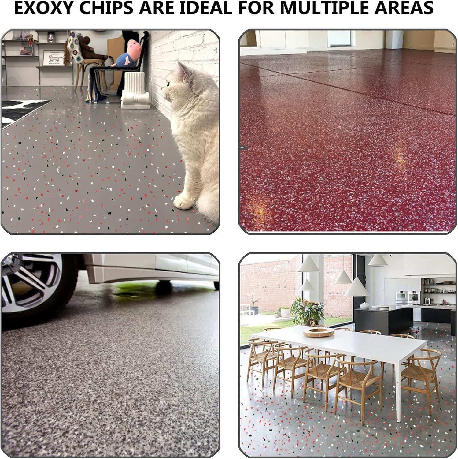 Decorative 1LB Epoxy Floor Chips – Easy Install & Durable Finish for Floors