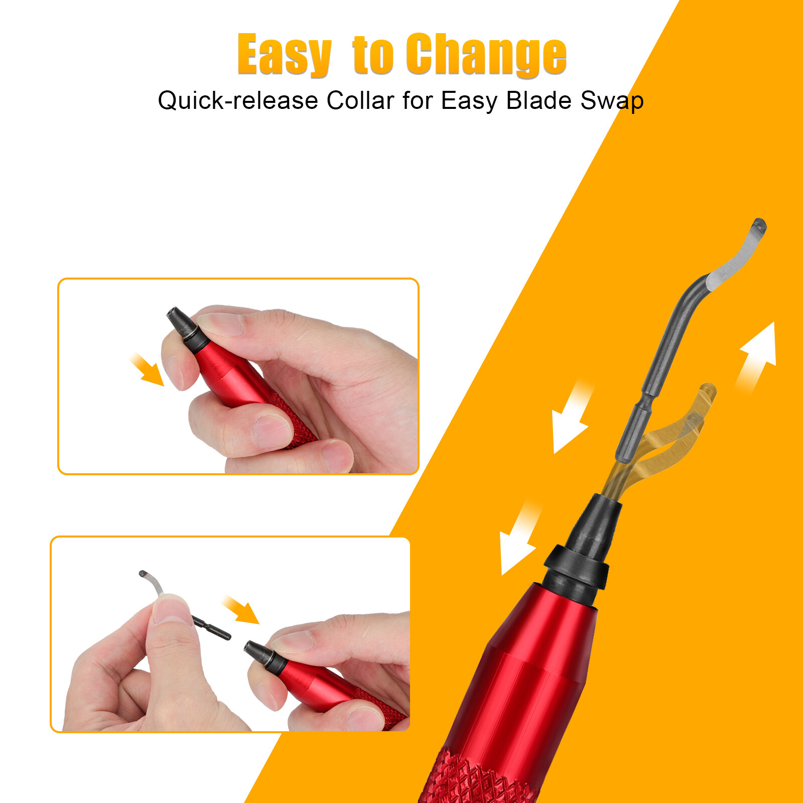 Deburring Tool Kit w/ 15 High Speed Steel Burr Removal Blades Pointed Cutter Pen
