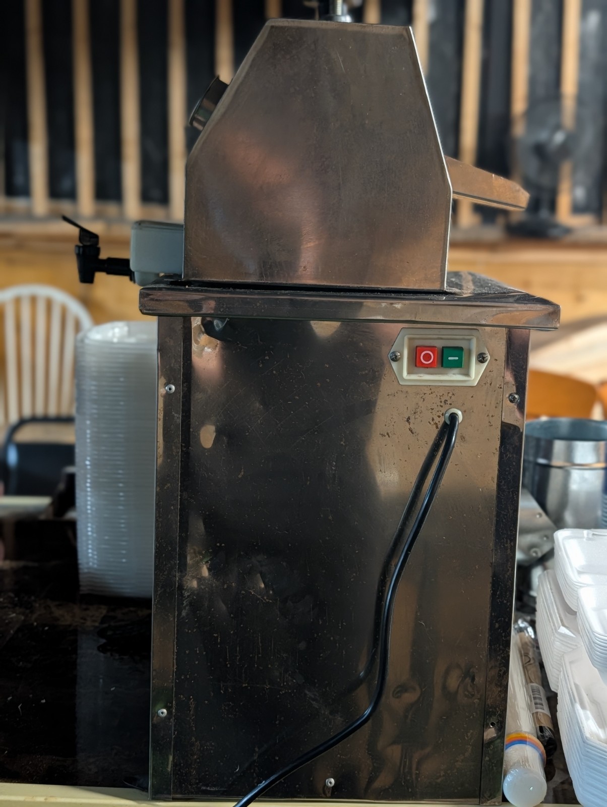 Commercial Stainless Steel Countertop Grinder/Dispenser Machine w/ Power Switch