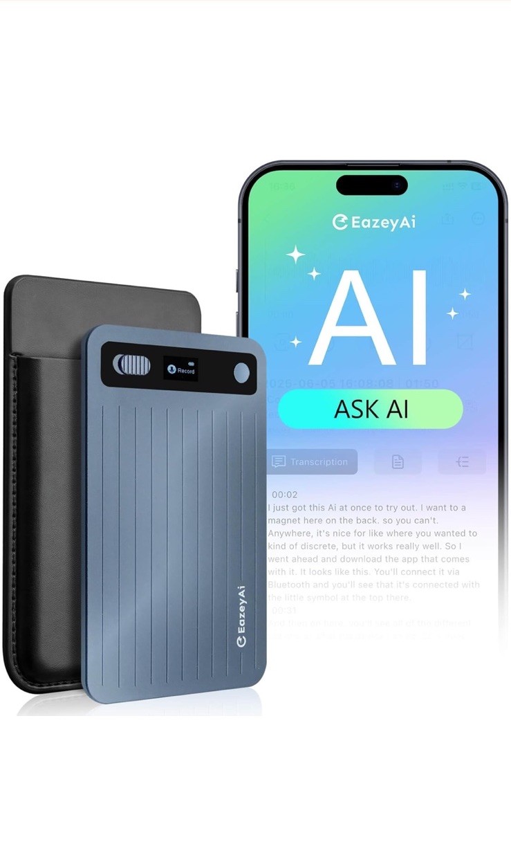 E Eazey AI Voice Recorder, Transcribes And Summarize Support 140 Languages App C