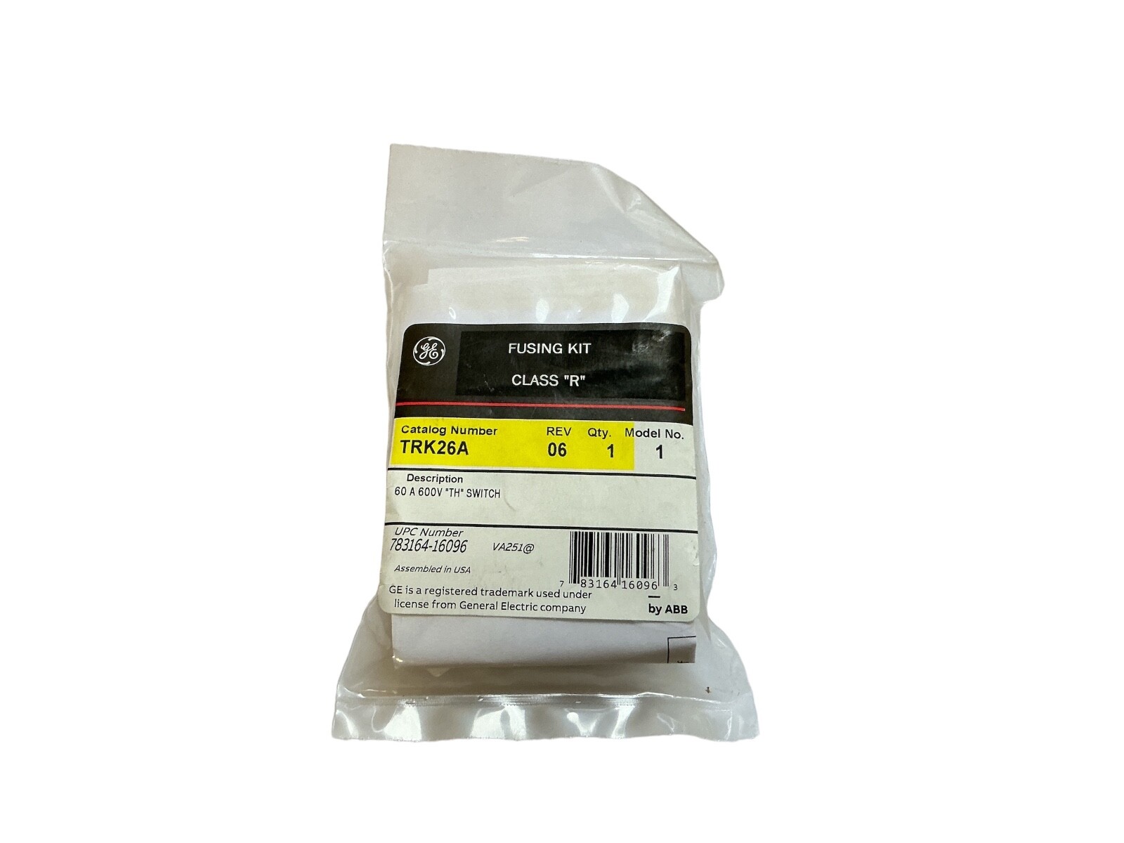 General Electric TRK26A Class R Fusing Kit THL-73 60A 600V