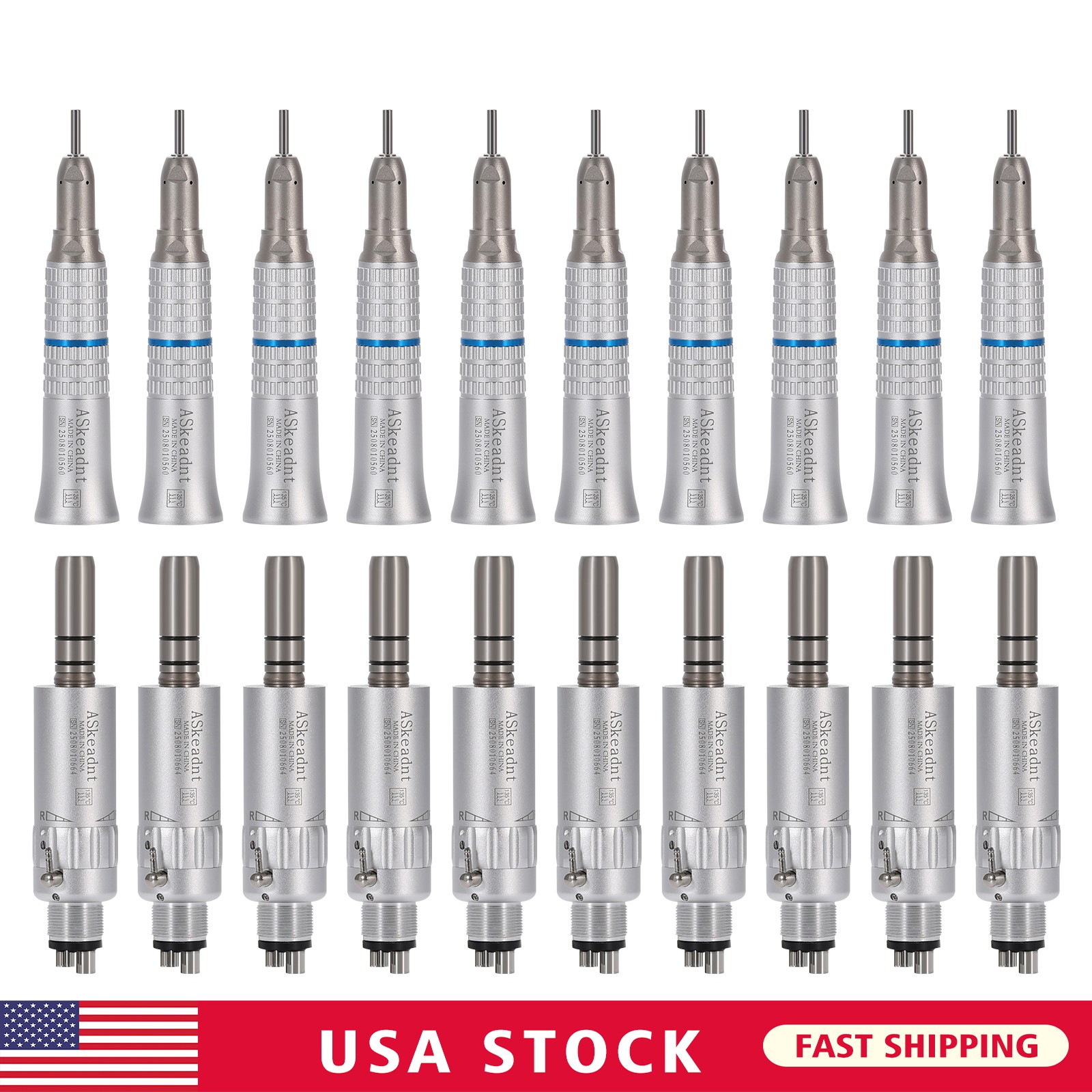 Dental Straight Nose cone / Air Motor 4Hole fit NSK Low Slow Speed Handpiece YP4