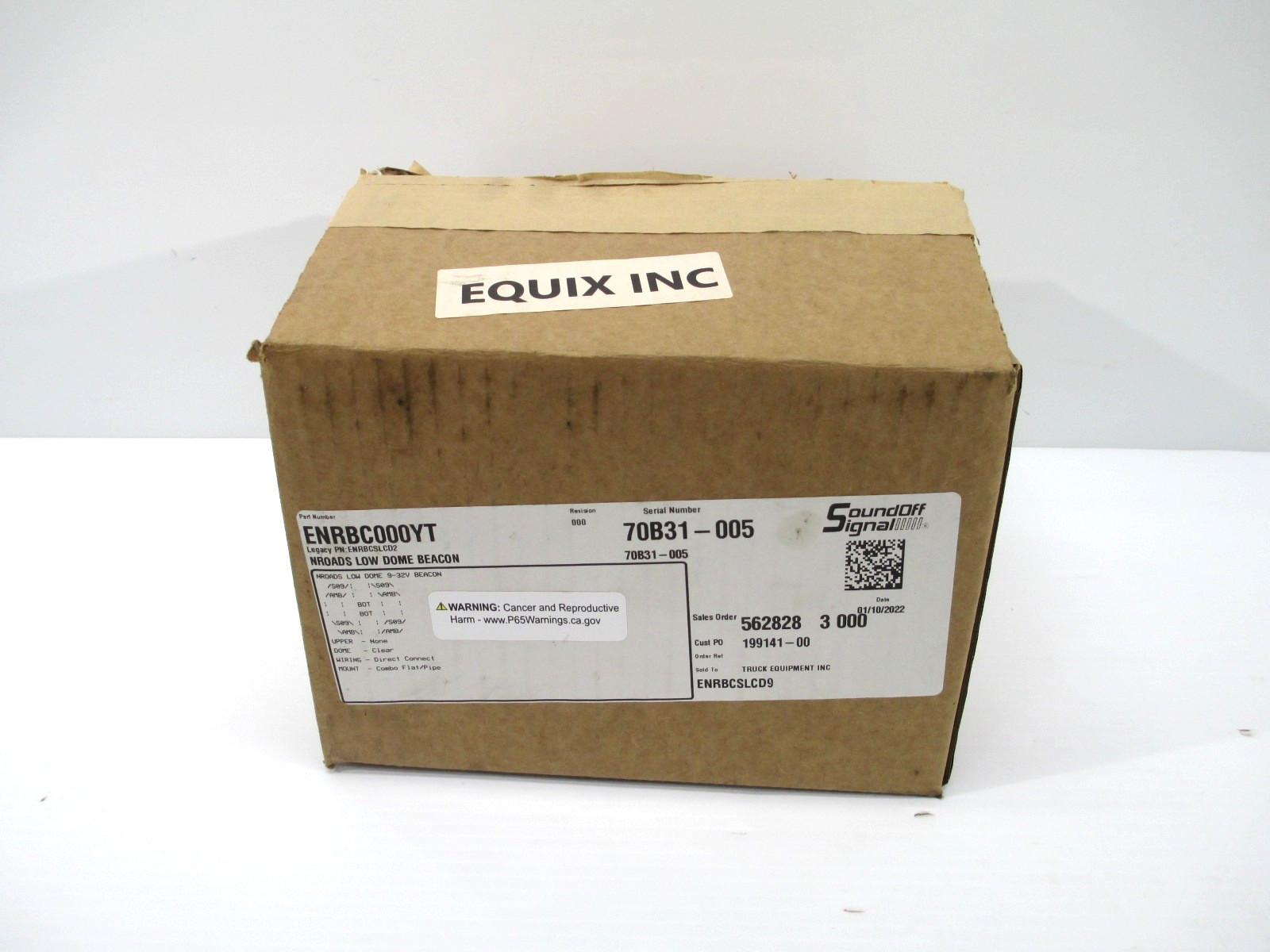 SOUNDOFF SIGNAL NROADS LOW DOME BEACON ENRBC000YT INDUSTRIAL WARNING