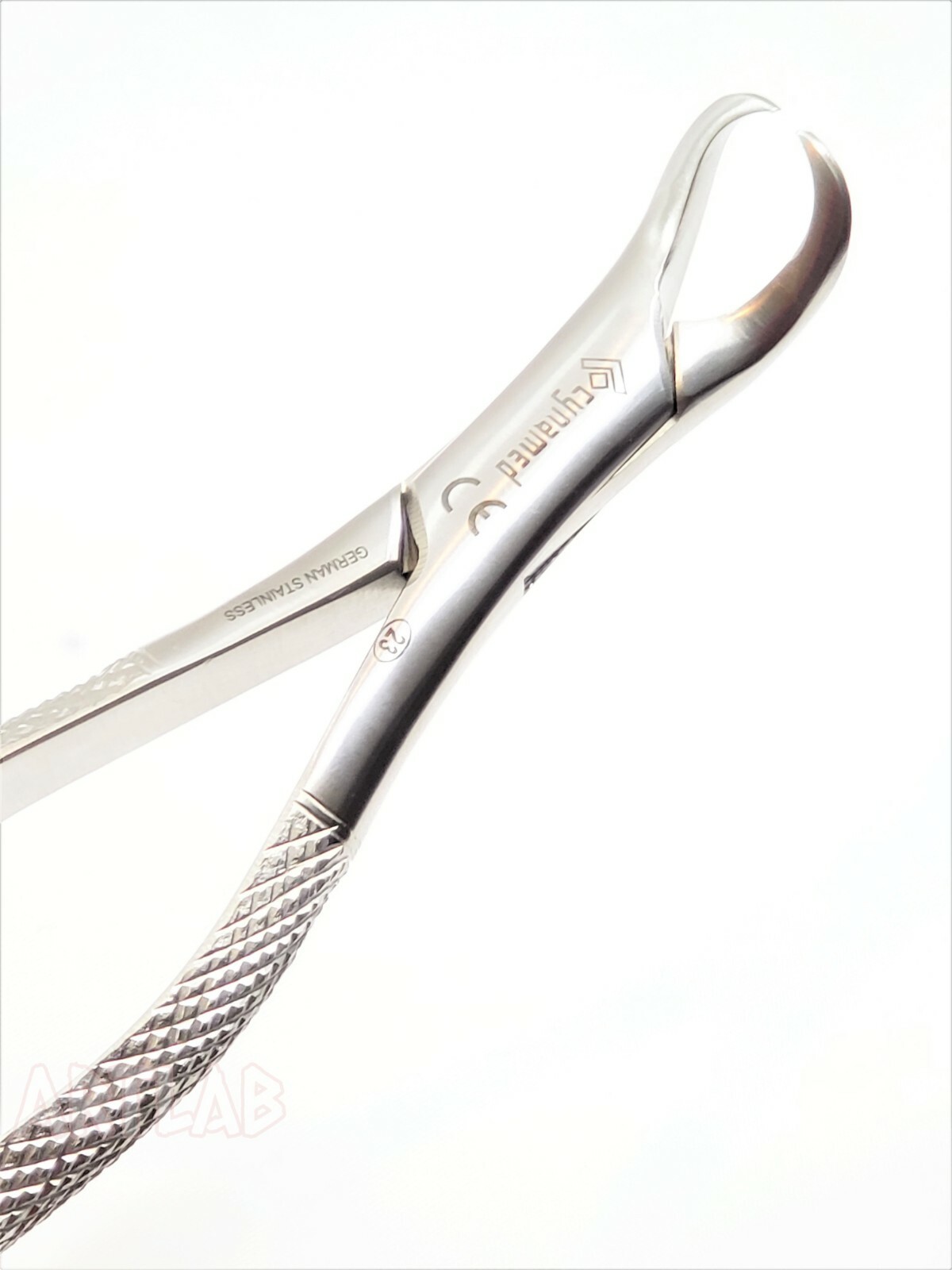 GERMAN COW HORN LOWER MOLAR DENTAL TOOTH EXTRACTION EXTRACTING FORCEPS -23-BLUE