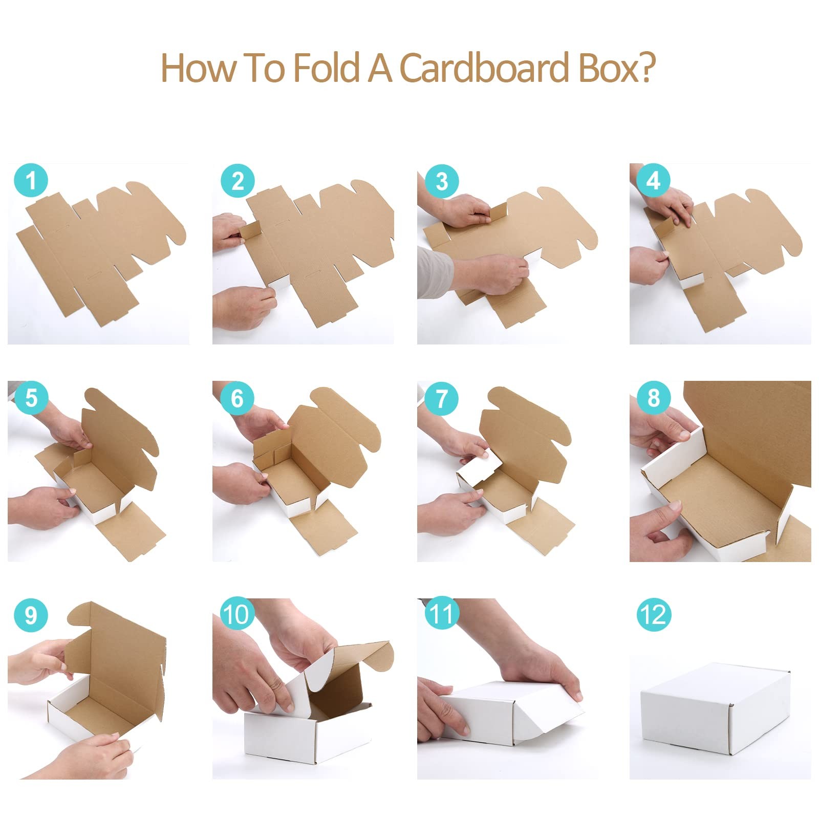 25 PK Corrugated Mailer Small Cardboard Shipping Boxes 6x4x2 Oyster White