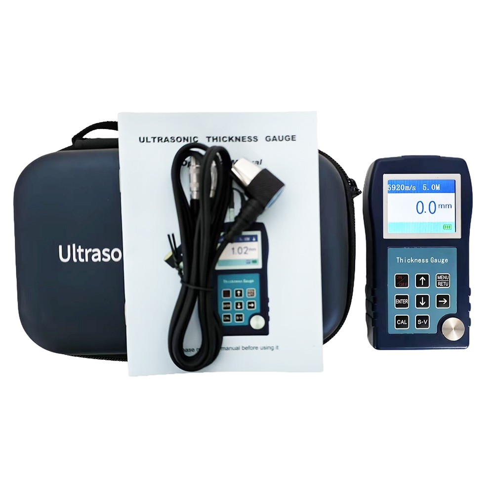 Digital Ultrasonic Thickness Tester Gauge Steel Copper Metal Plastic 0.9-300mm