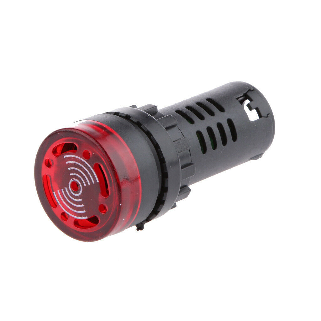 2Pack DC 12V Red LED Signal Light Buzzer Alarm Indicator Flash Light Panel Lamp