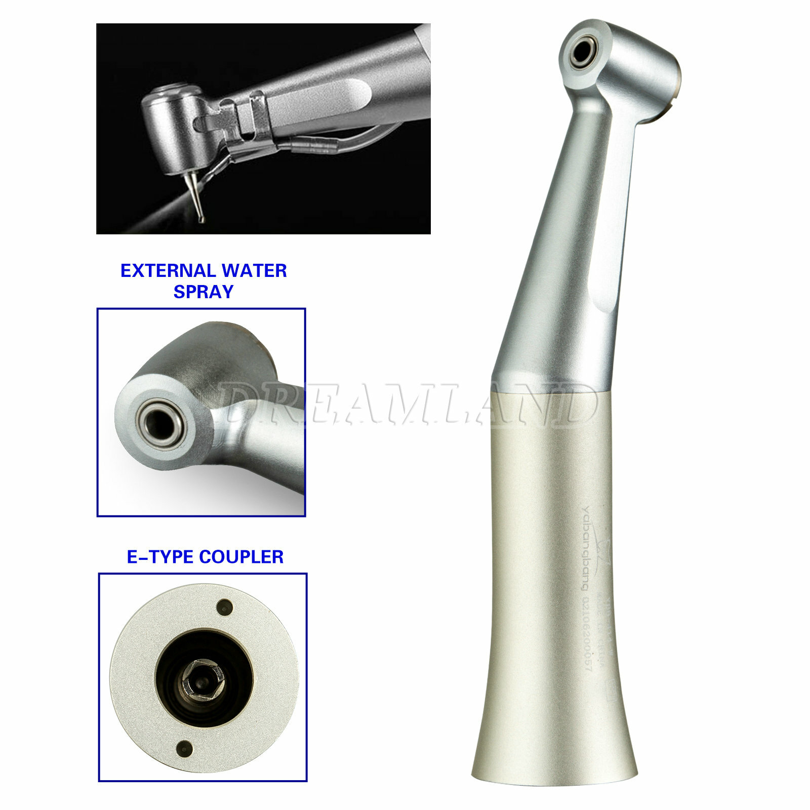 Fit NSK Dental Low Speed Handpiece 1:1 Direct Drive Push Button Contra Angle