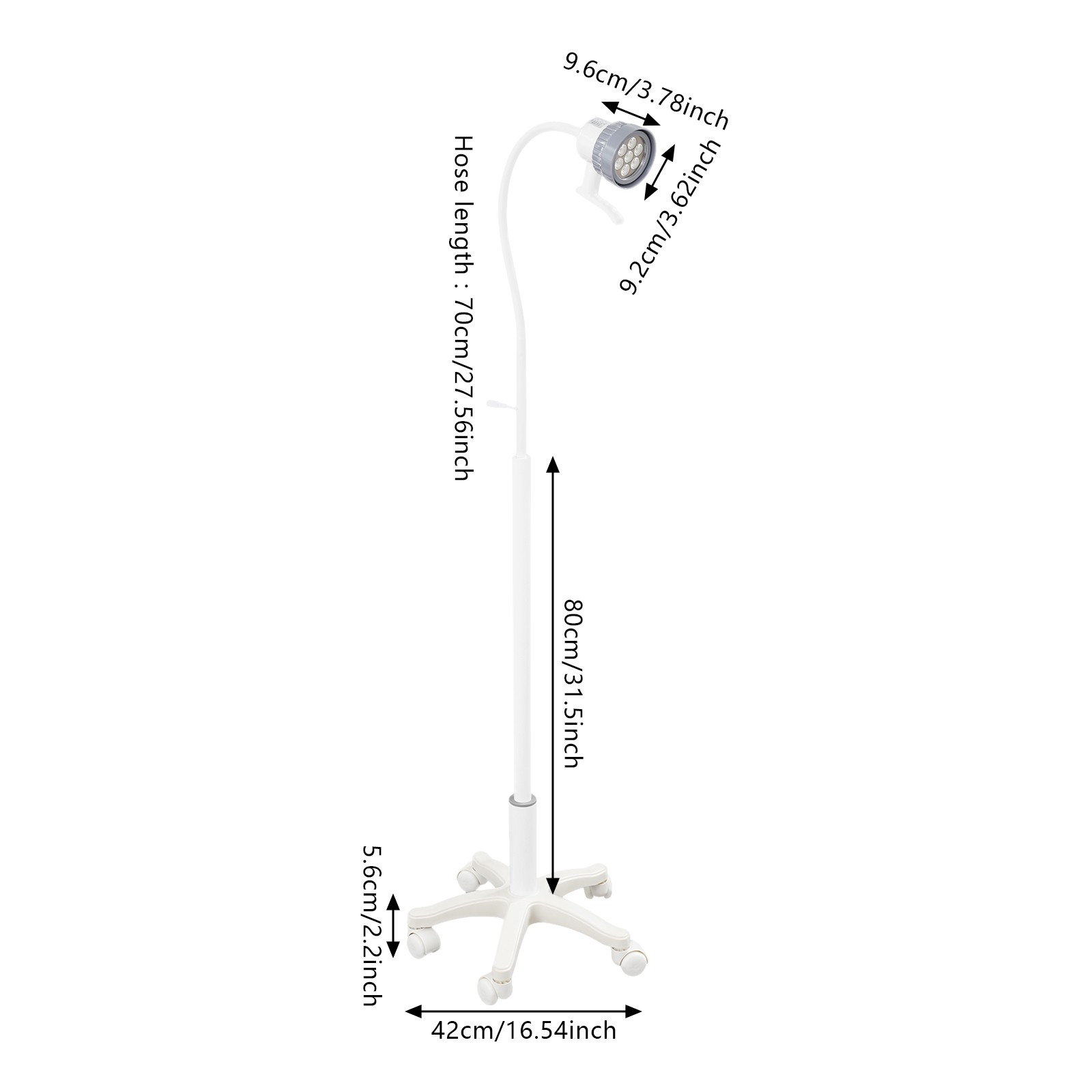 Surgical Examination Light Medical Exam Lamp LED Examination Lamp w/ Wheels