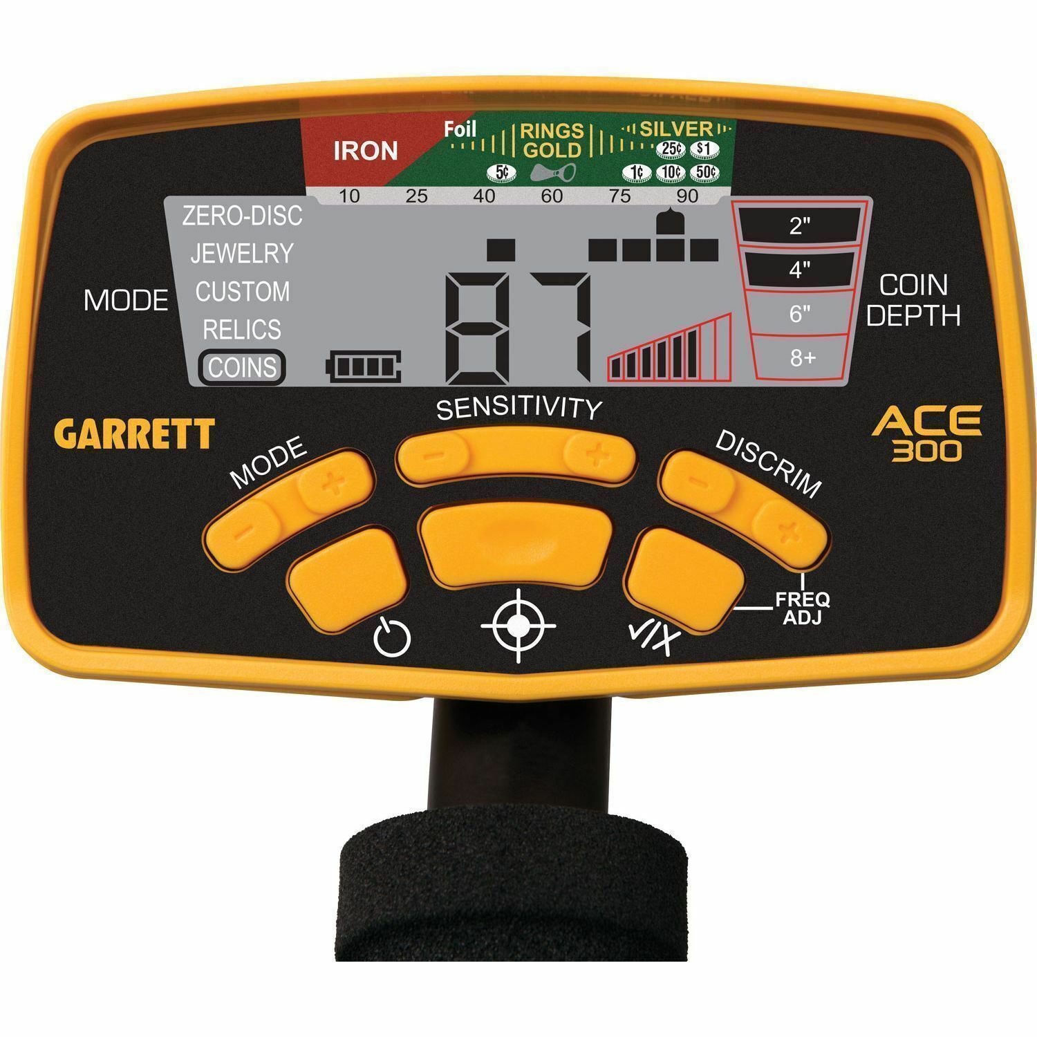 Garrett ACE 300 Metal Detector PROformance Submersible Search Coil and Extras