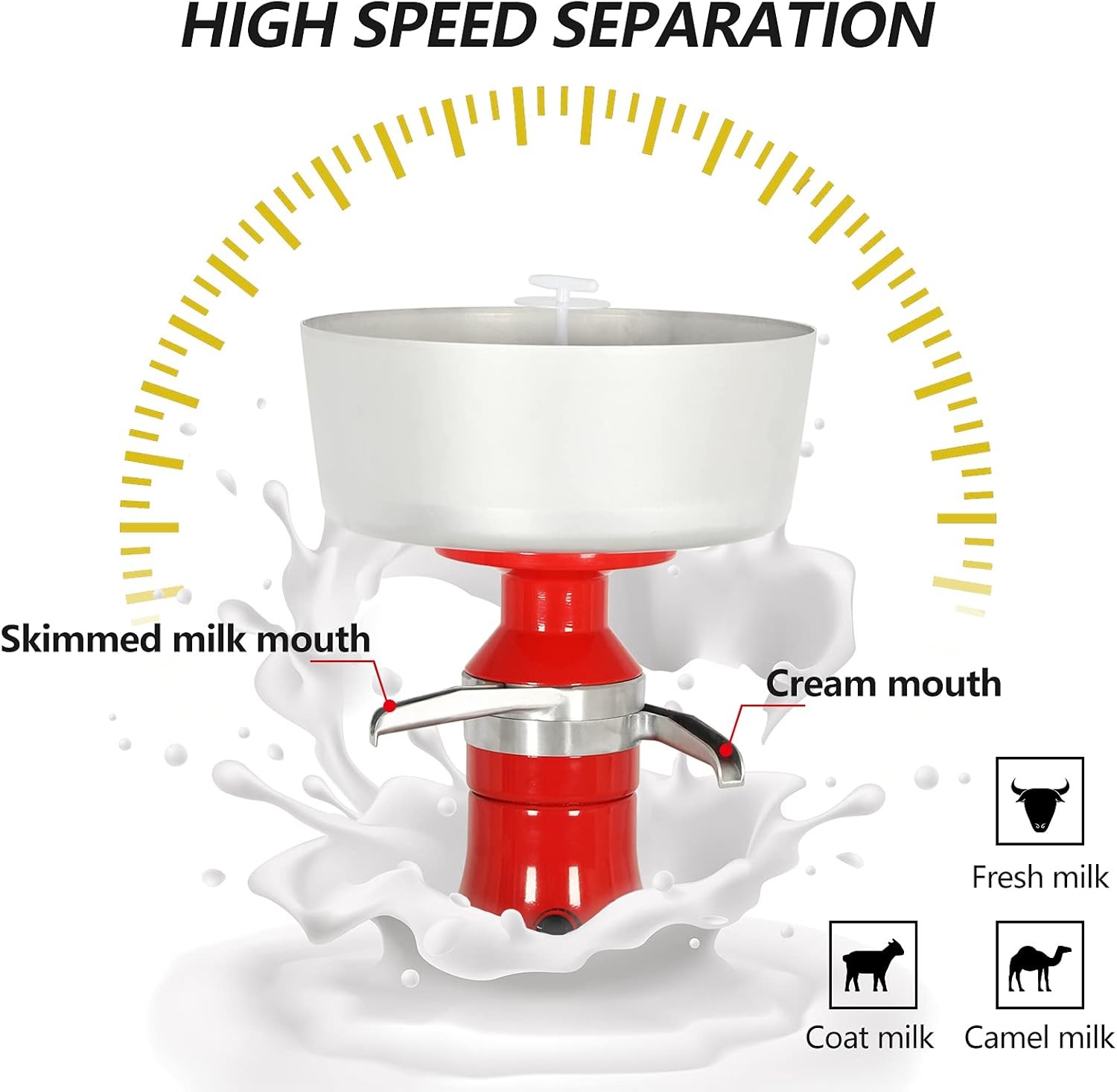 Electric Milk Cream Separator 100L h Stainless Steel Separator