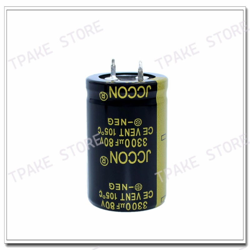 2pcs 3300uf80v 3300mfd 80wv 25x40mm snap in aluminum electrolytic capacitor