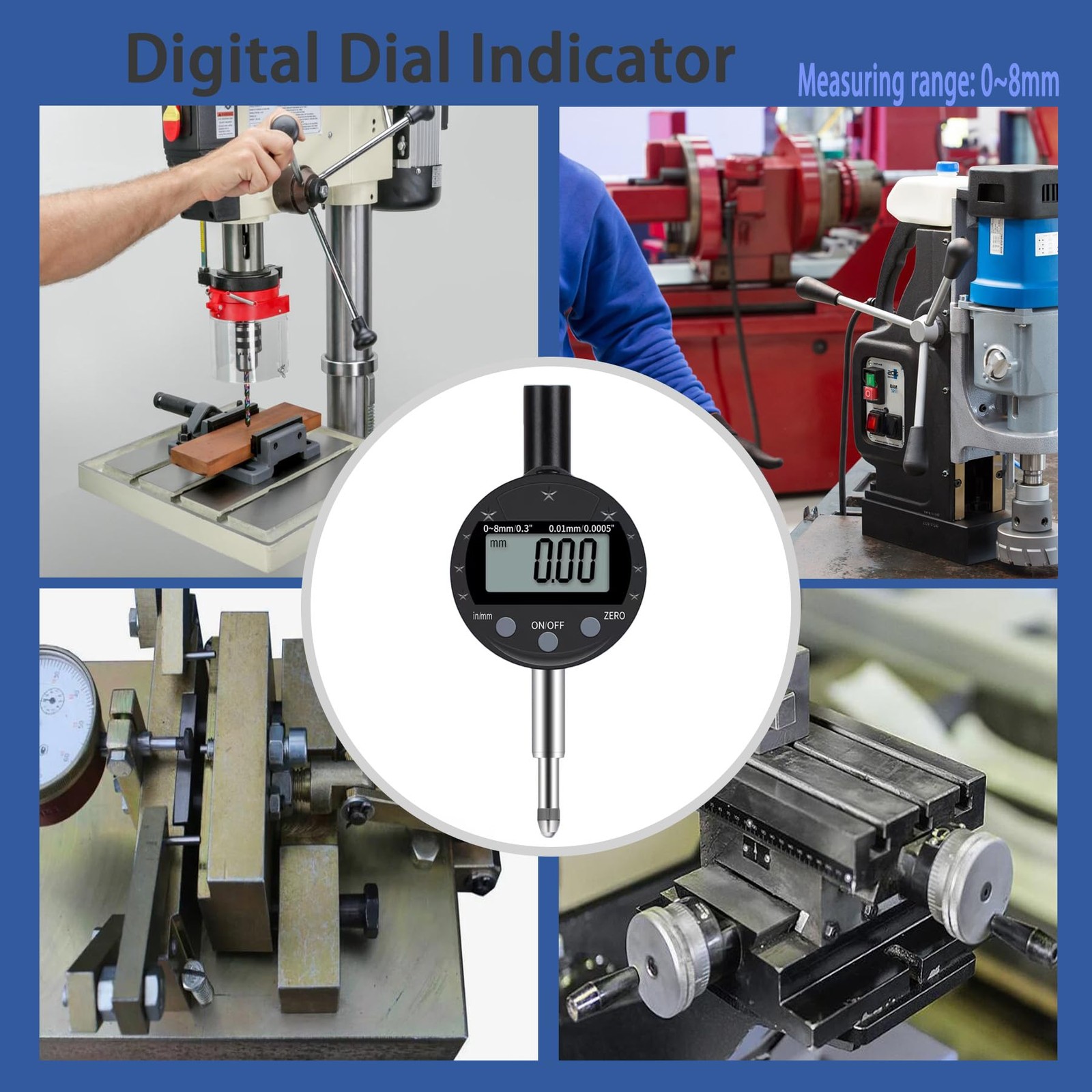 Electronic Digital Dial Indicator Dial Test Gauge High 0.01 mm / 0.0005 inch …